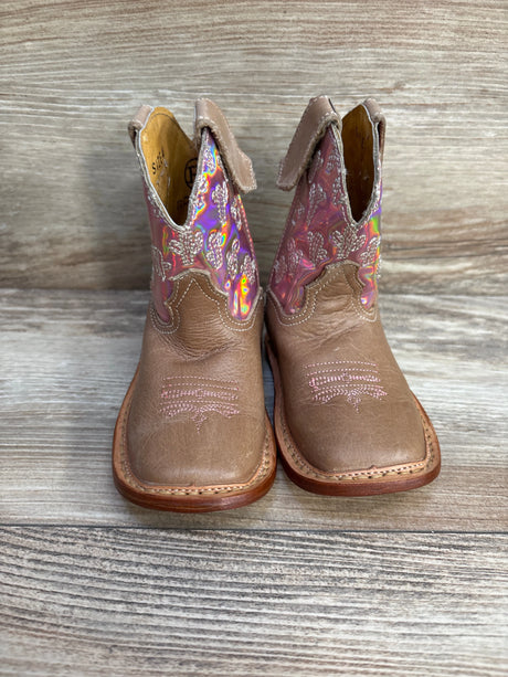 Roper Kids Pink Looking Glass Cowgirl Boots sz 4c - Me n Mommy To Be