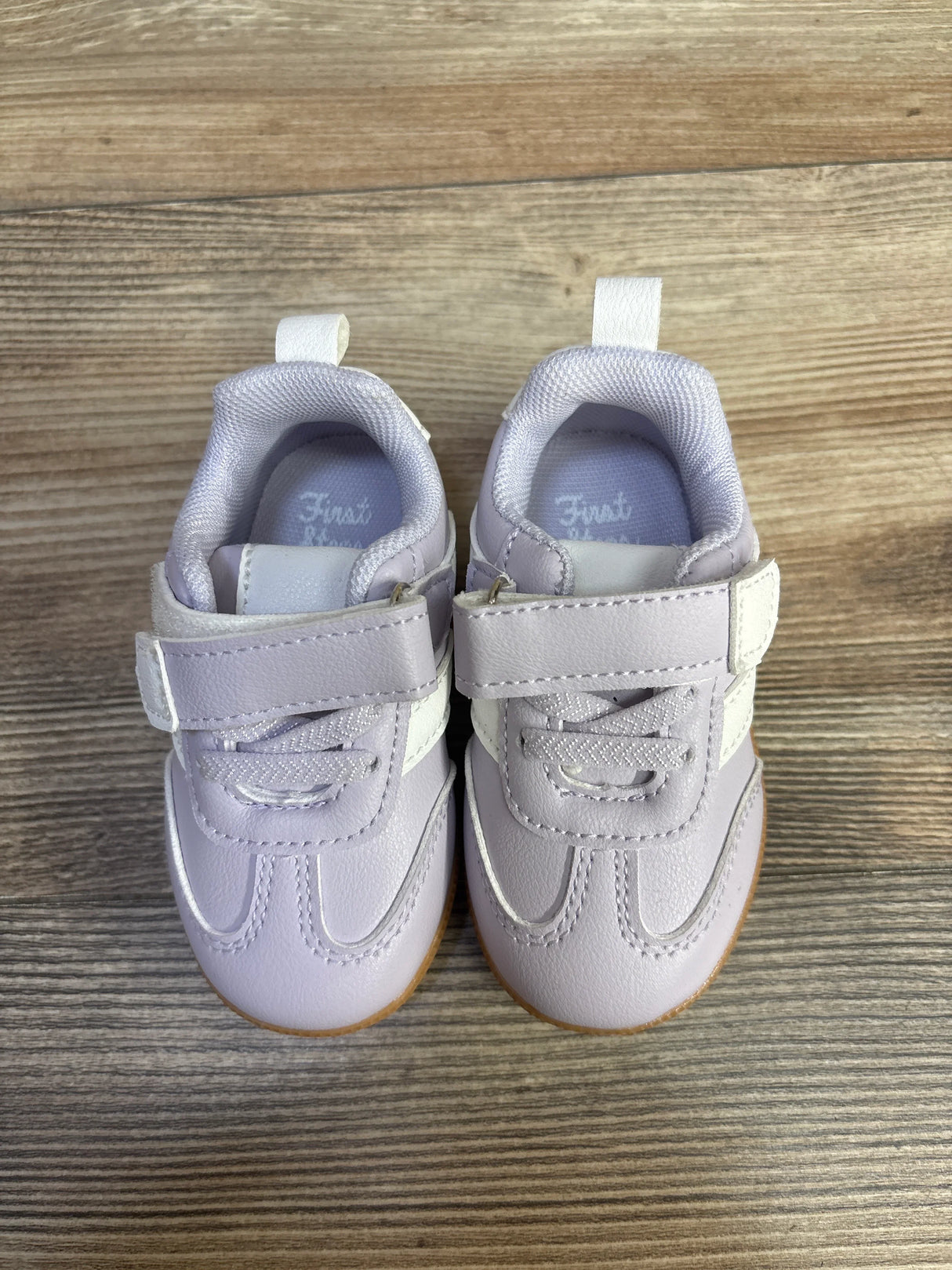 First Steps Hook and Loop Sneakers Lavender sz 4c