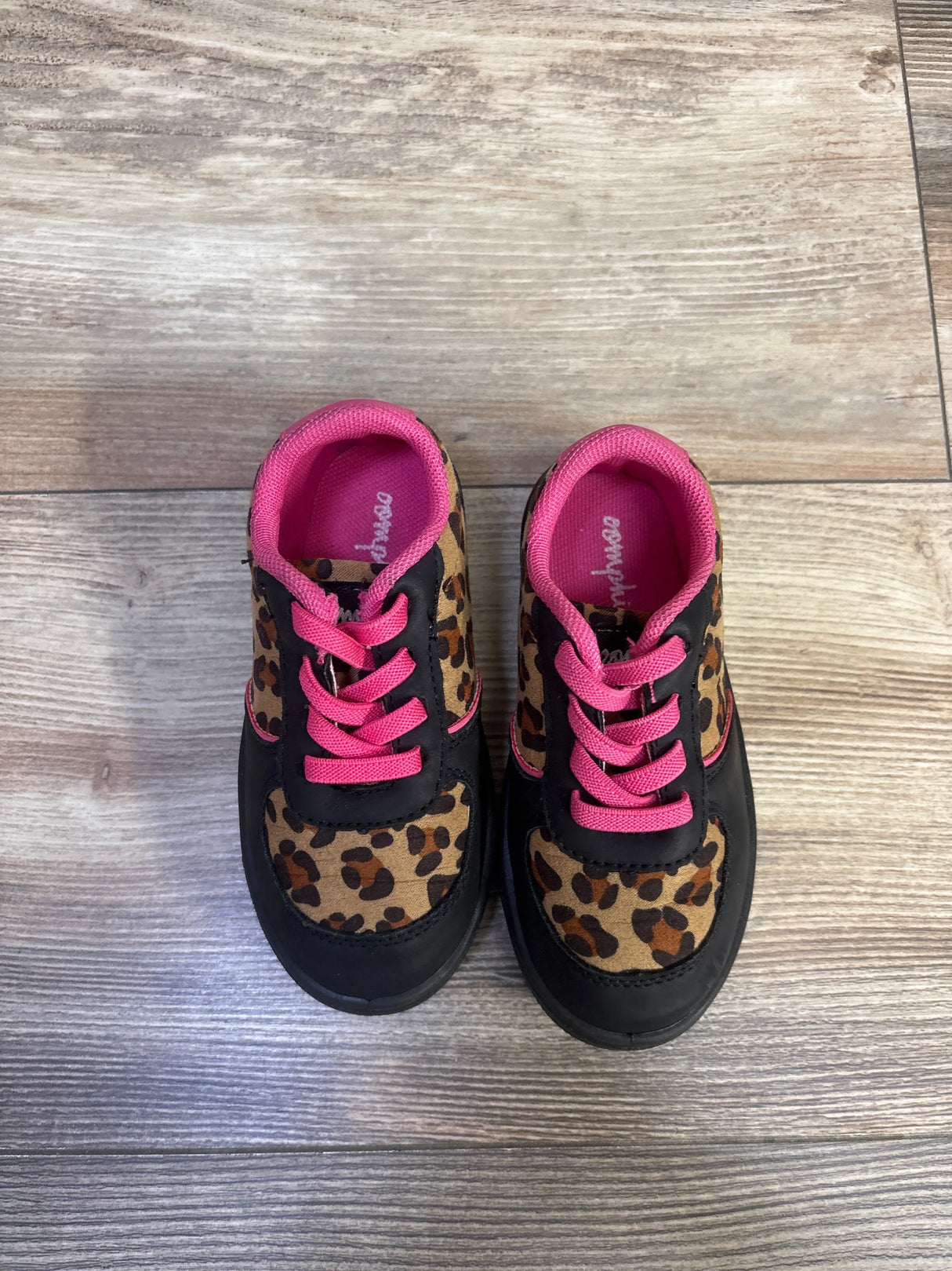 Oomphies Parker Cheetah Print Sneakers Black sz 8c