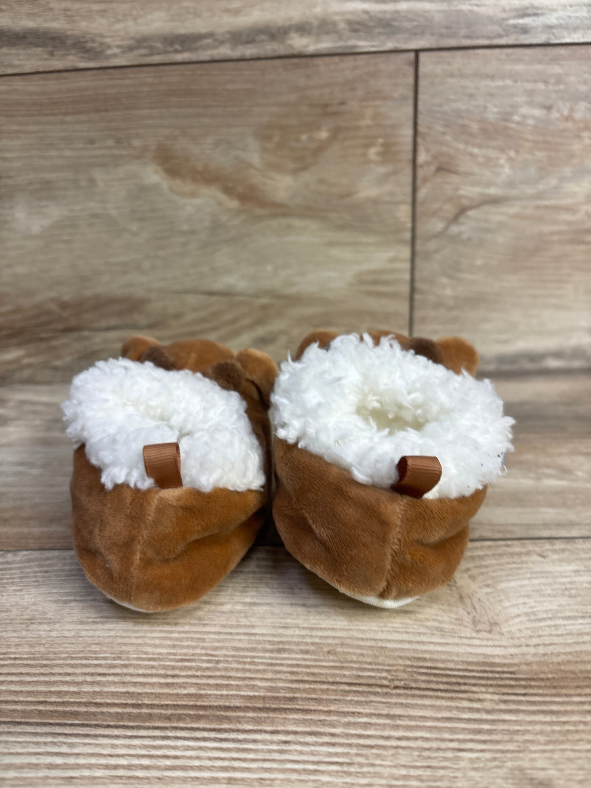 Rudolph the Red-Nosed Reindeer Plush Slippers Brown sz 2/3c