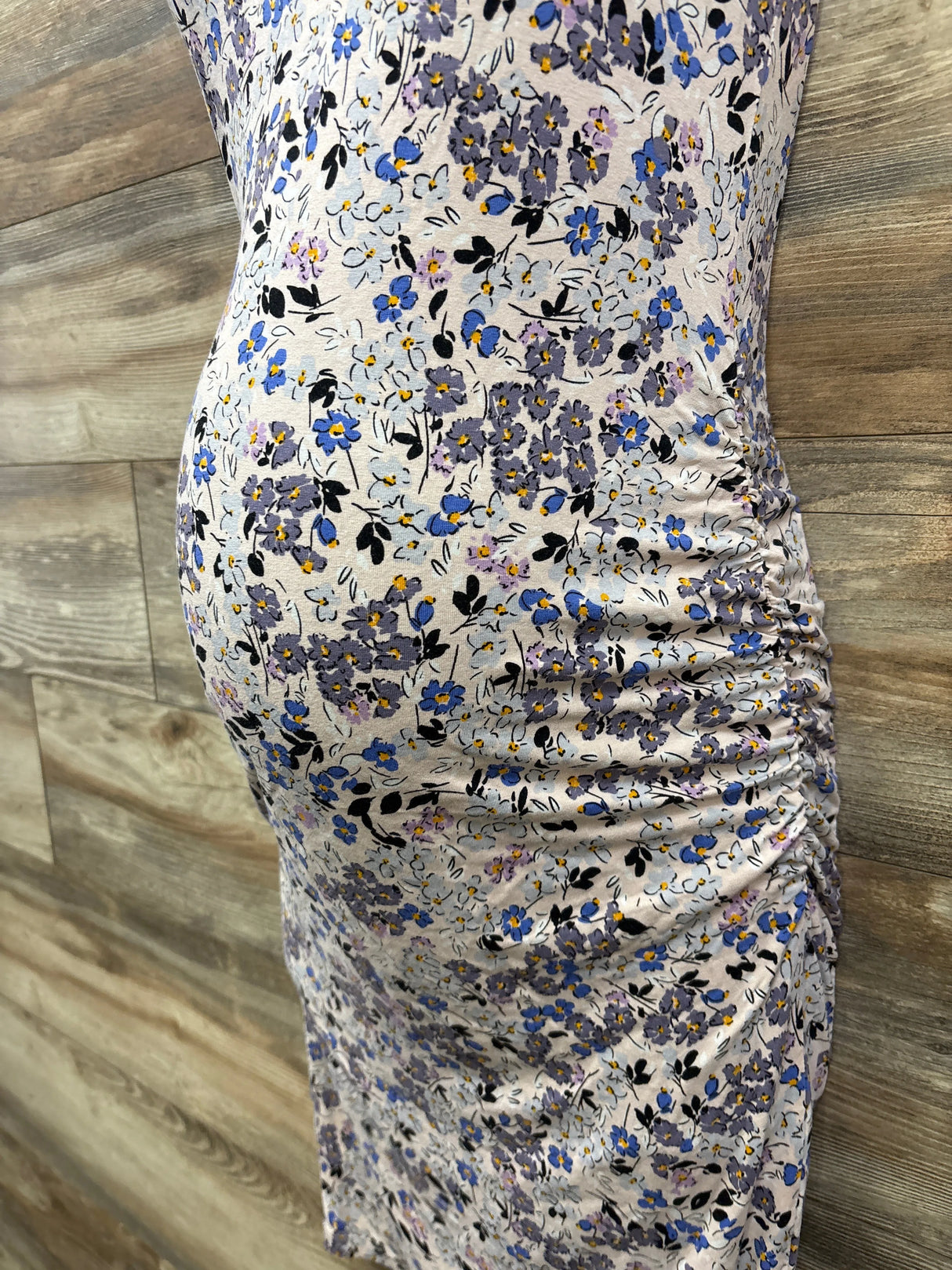 Seraphine Floral Tank Bodycon Midi Maternity Dress sz Small