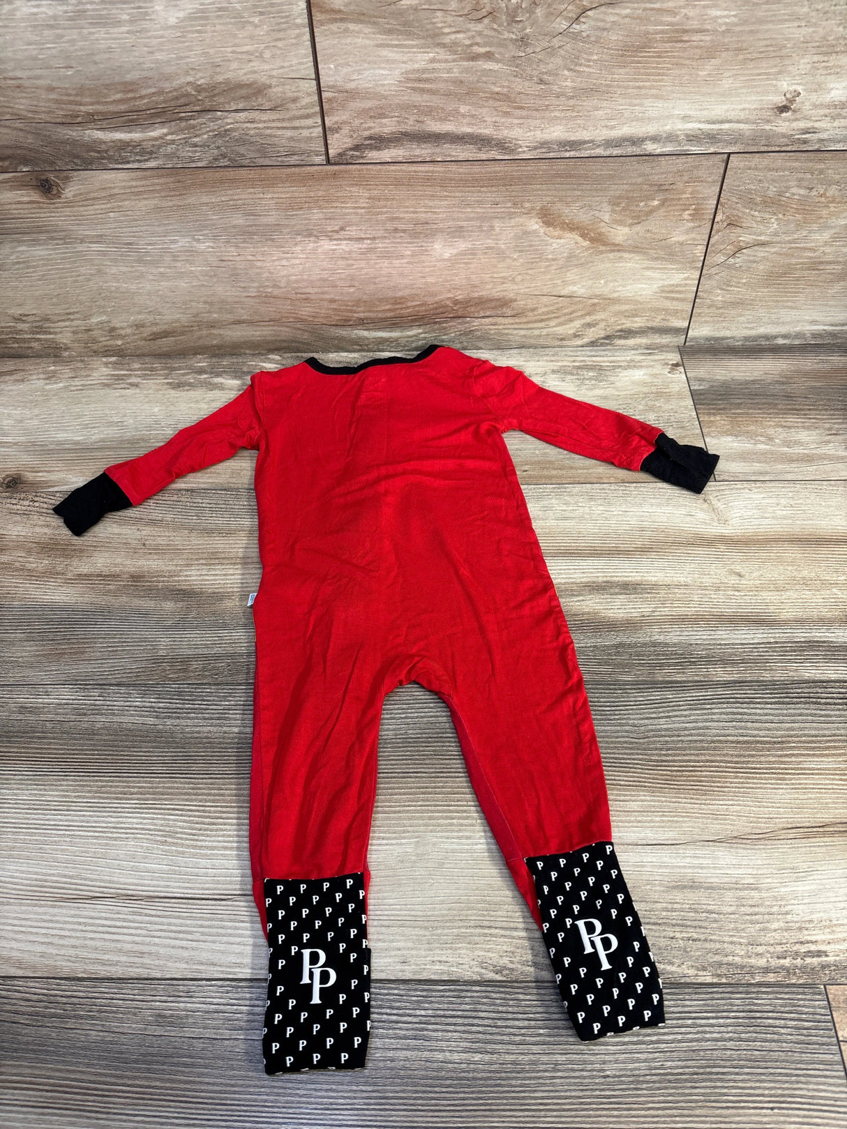 Posh P Fireman Convertible Footie Red sz 6-9m
