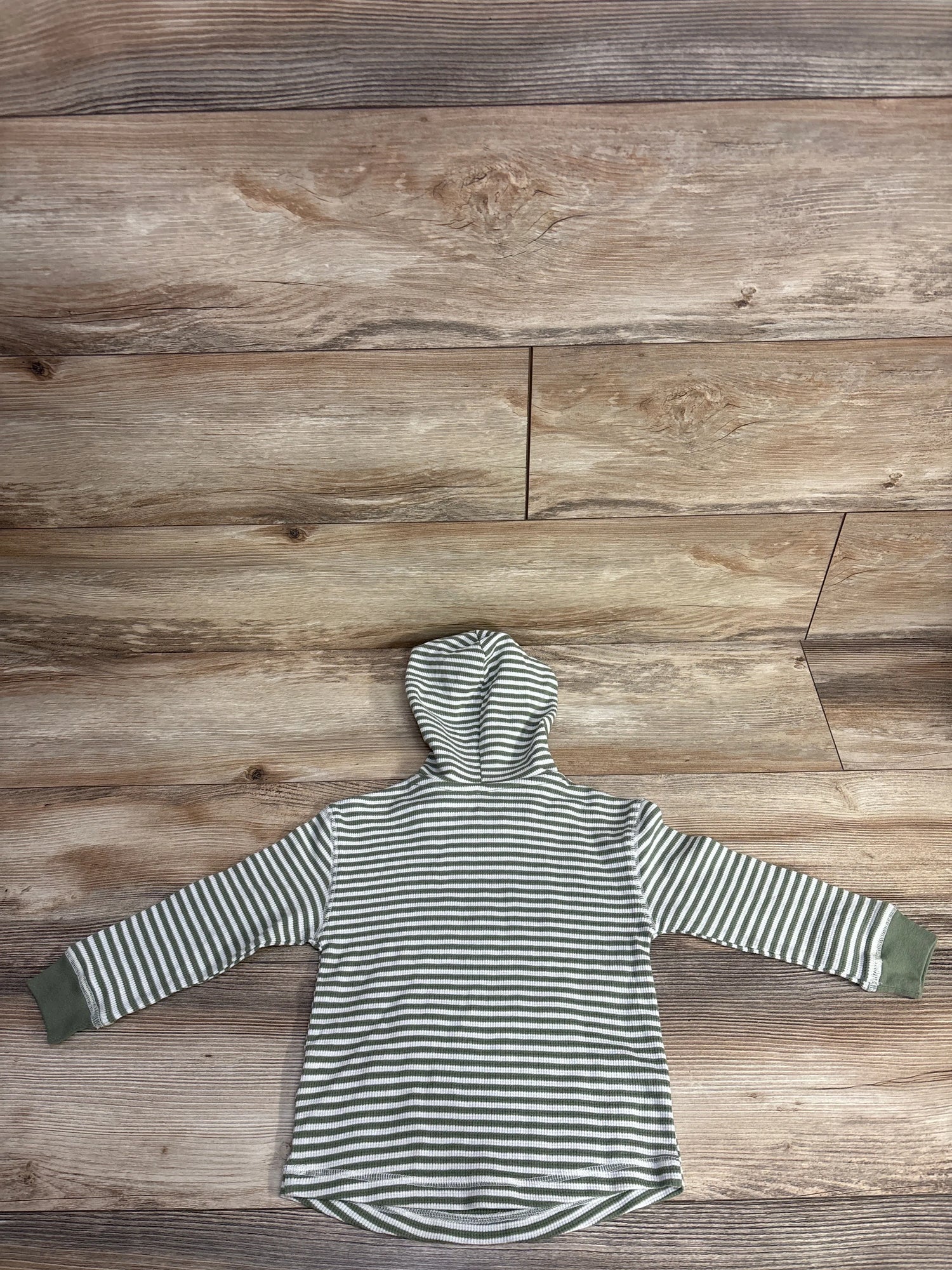 Epic Threads Ribbed Striped Hooded Shirt Green sz 3T