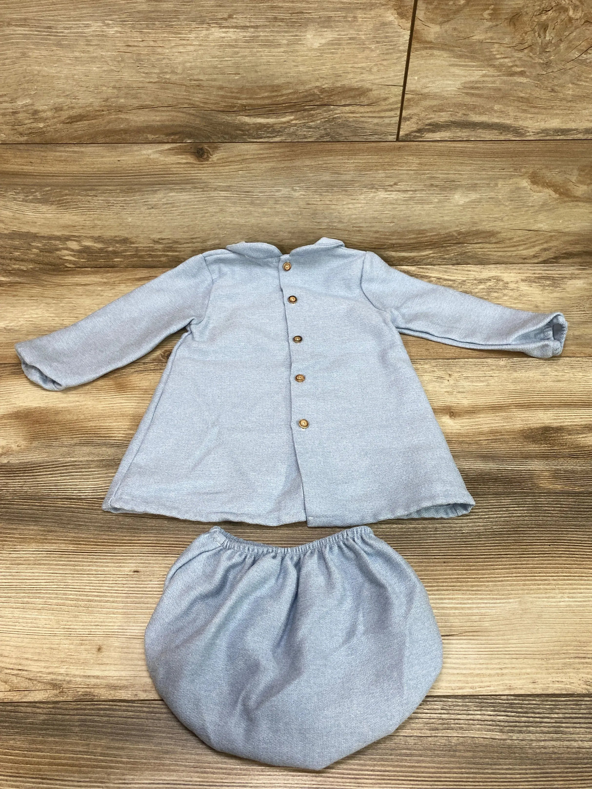 Babidu Blue Long Sleeve Dress & Bloomers sz 24m - Me n Mommy To Be