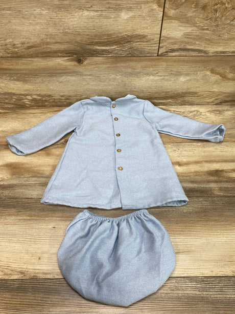 Babidu Blue Long Sleeve Dress & Bloomers sz 24m - Me n Mommy To Be
