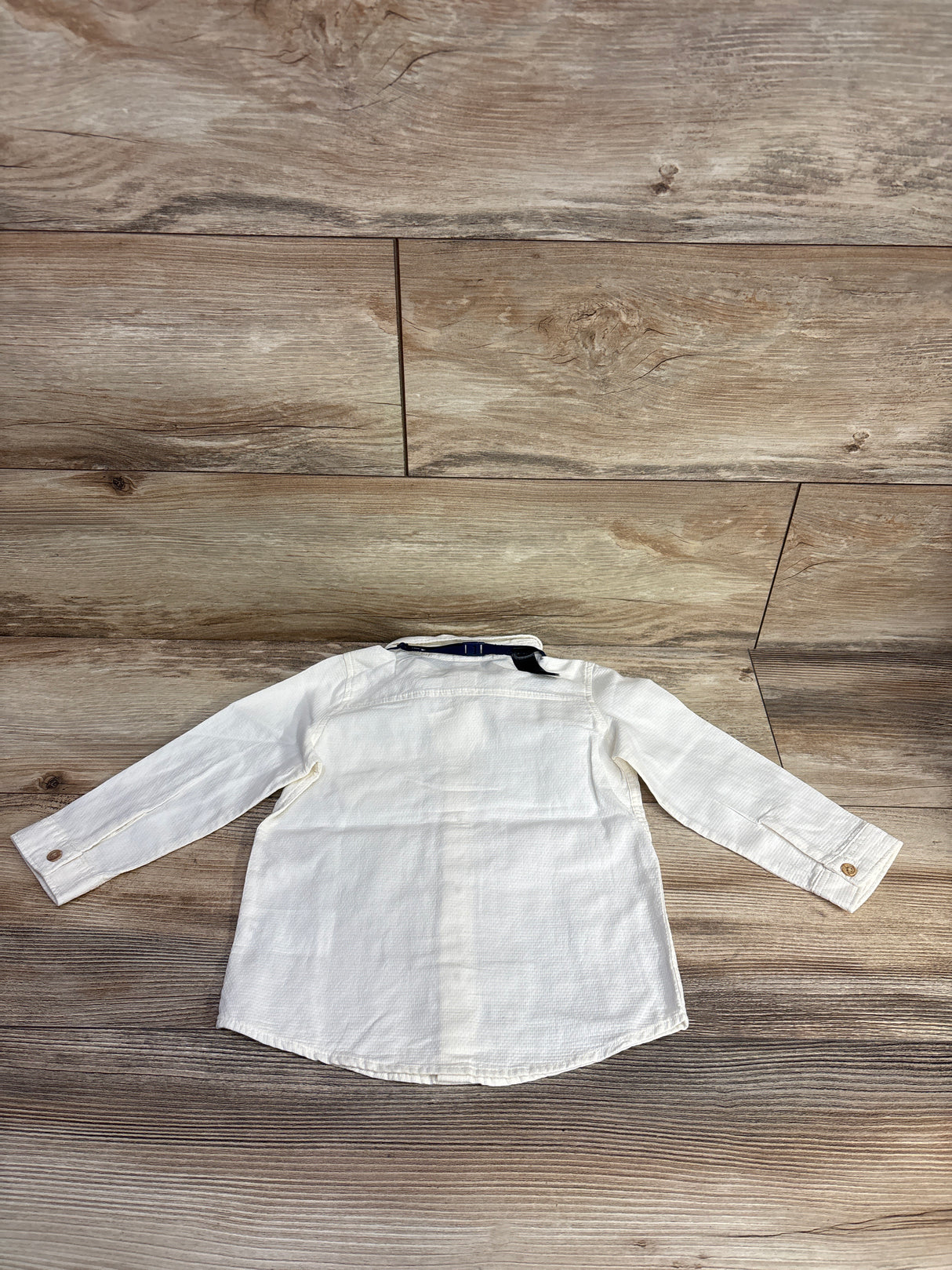 H&M 2pc Button Up Shirt & Tie Ivory sz 18m