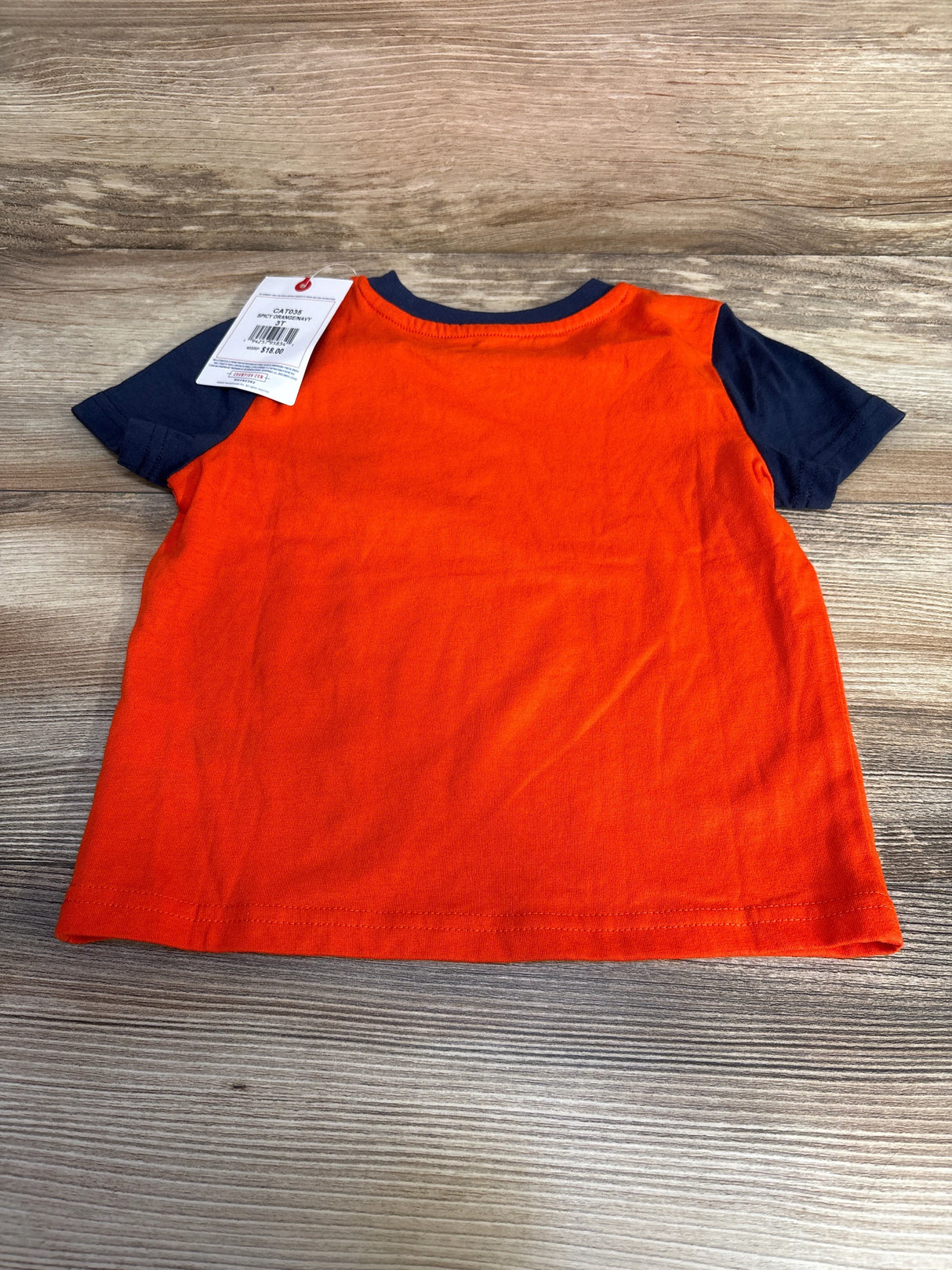 NEW Champion Logo Shirt Orange/Navy sz 3T - Me n Mommy To Be