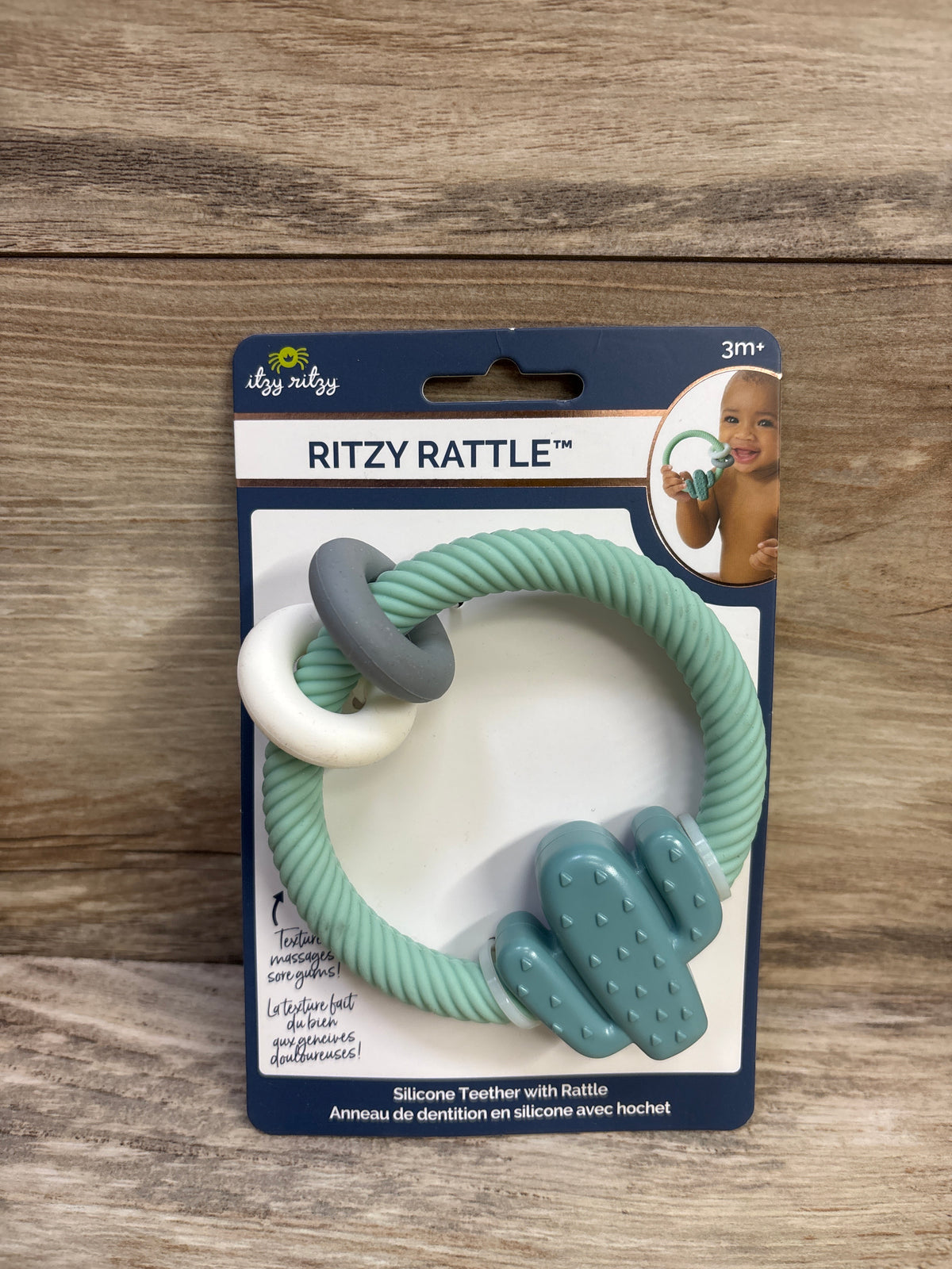NEW Itzy Ritzy Ritzy Ring Rattle & Teether - Cactus