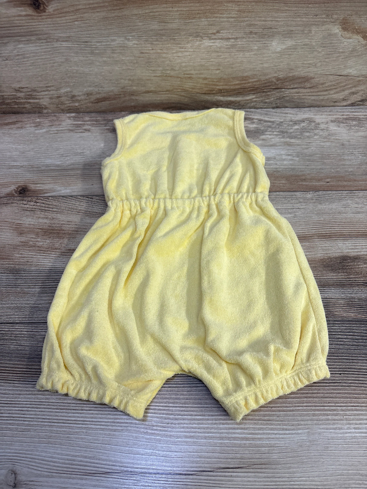 First Impressions Terry Cloth Shortie Romper Yellow sz 12m