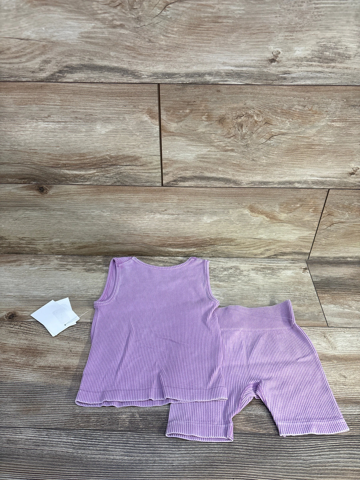 NEW Grayson Mini 2pc Ribbed Tank Top & Bike Shorts Set Lilac sz 2T