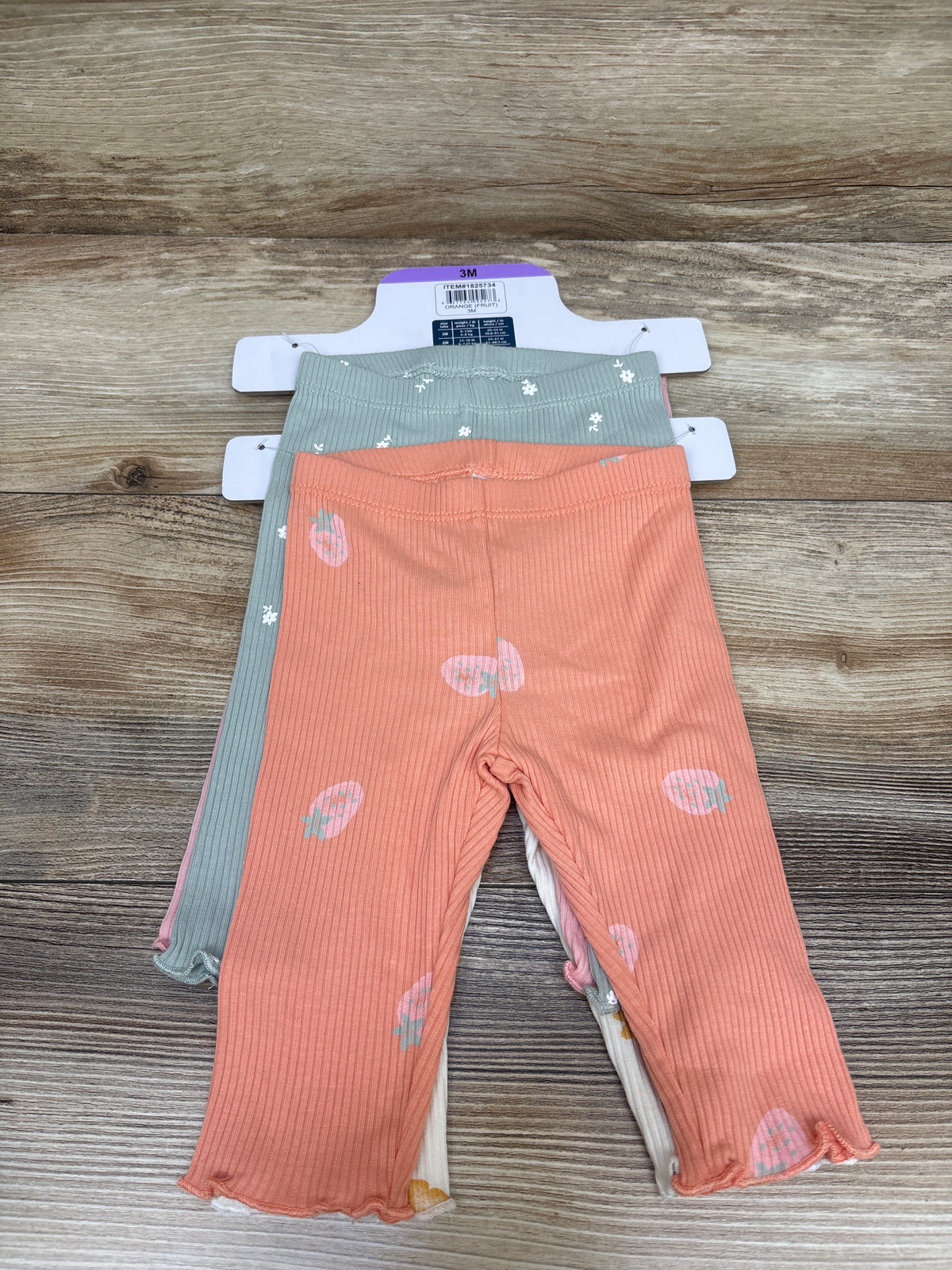 NEW Pekkle 4pk Ribbed Pants Pink sz 3m