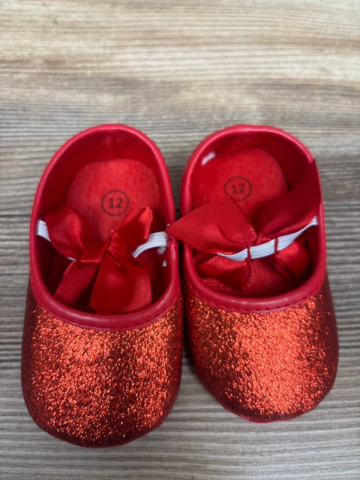 myppgg Soft Sole Glitter Mary Jane Shoes Red sz 3c