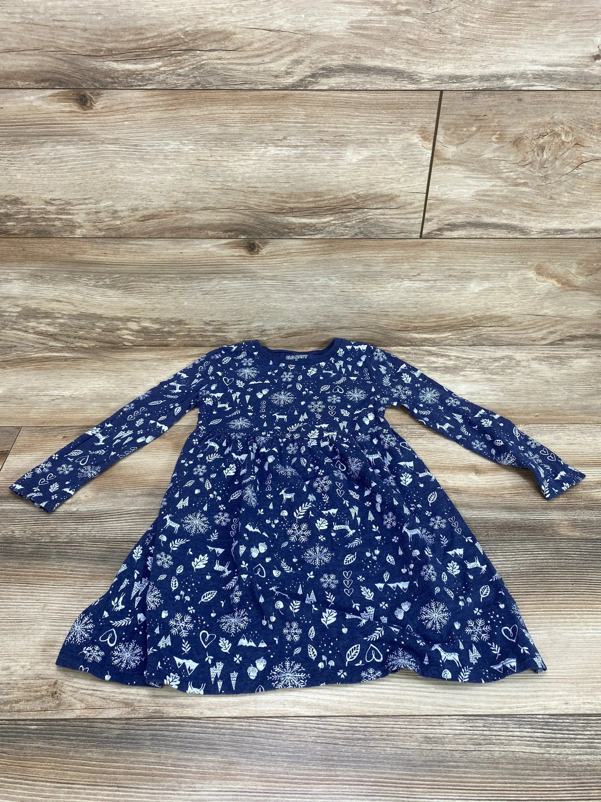 Old Navy Snowflake Dress Blue sz 5T - Me n Mommy To Be