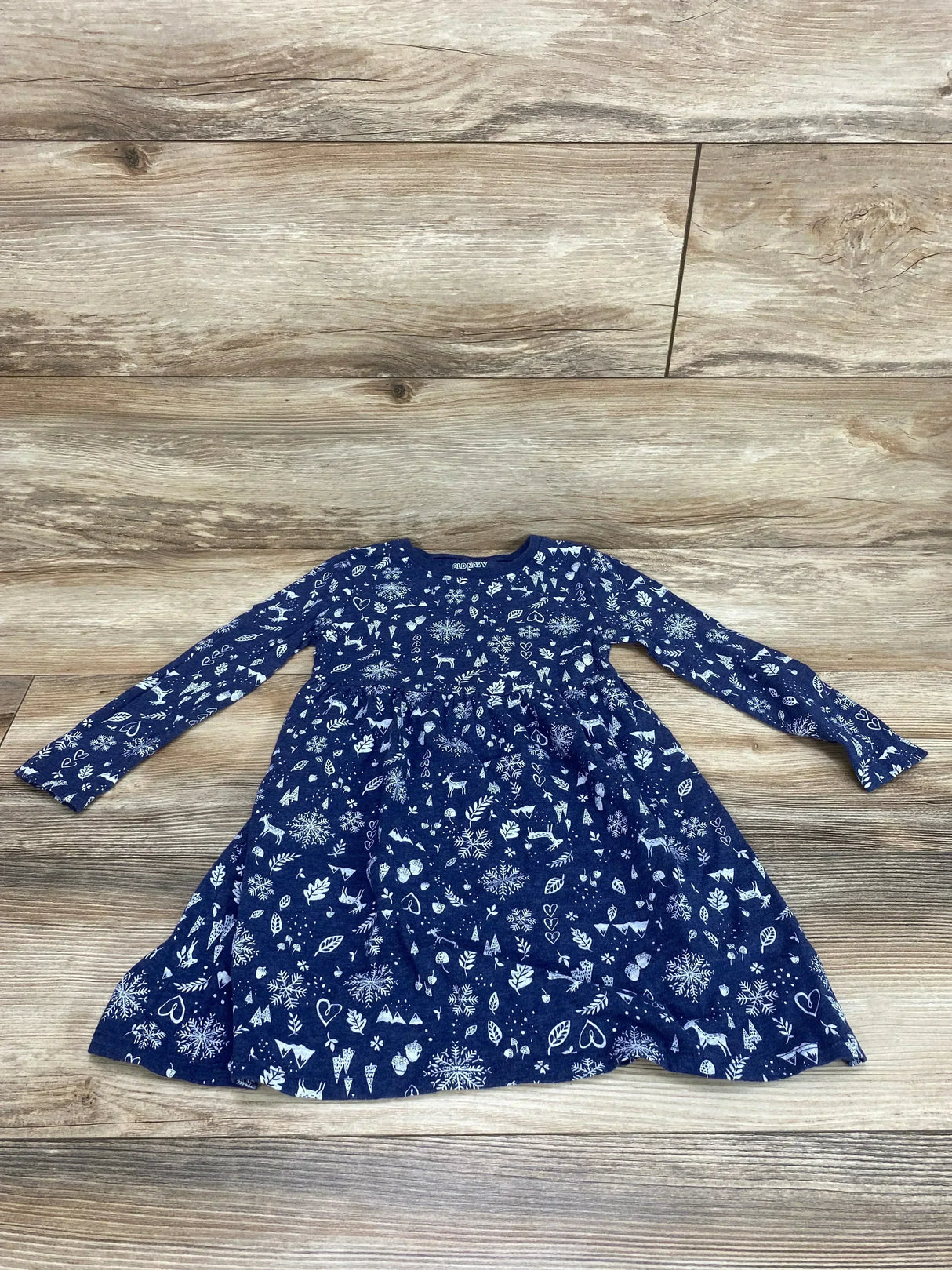 Old Navy Snowflake Dress Blue sz 5T - Me n Mommy To Be