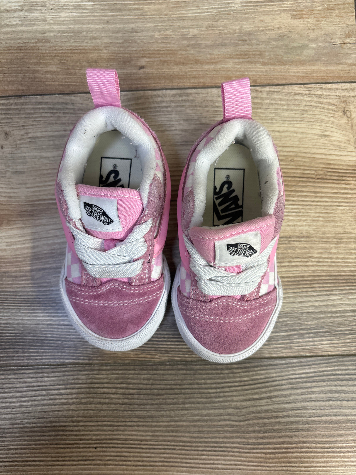 Vans Knu Skool Checkerboard Sneakers Pink sz 5.5c