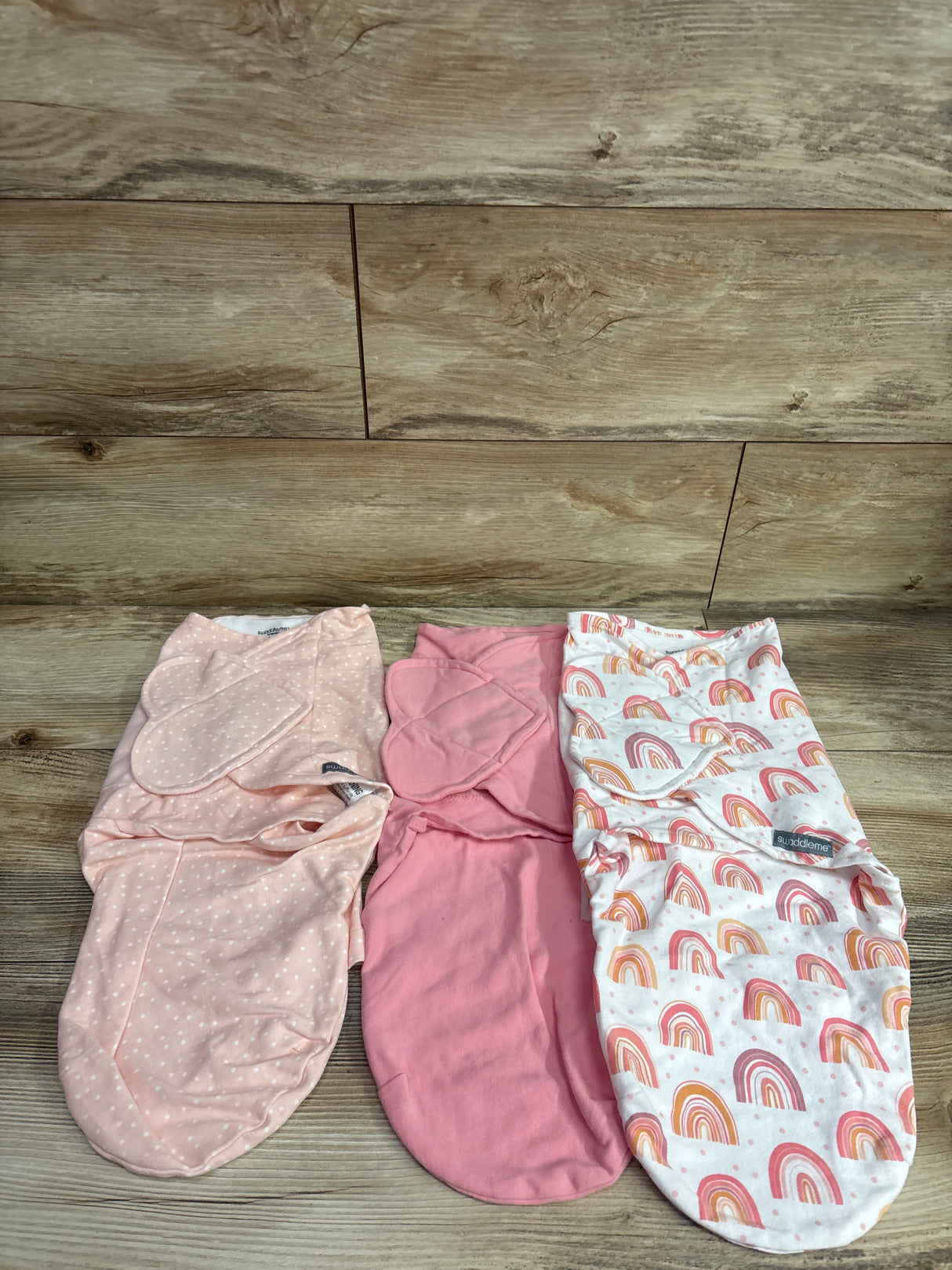 SwaddleMe by Ingenuity 3pk Swaddle Wraps Pink sz 0-3m