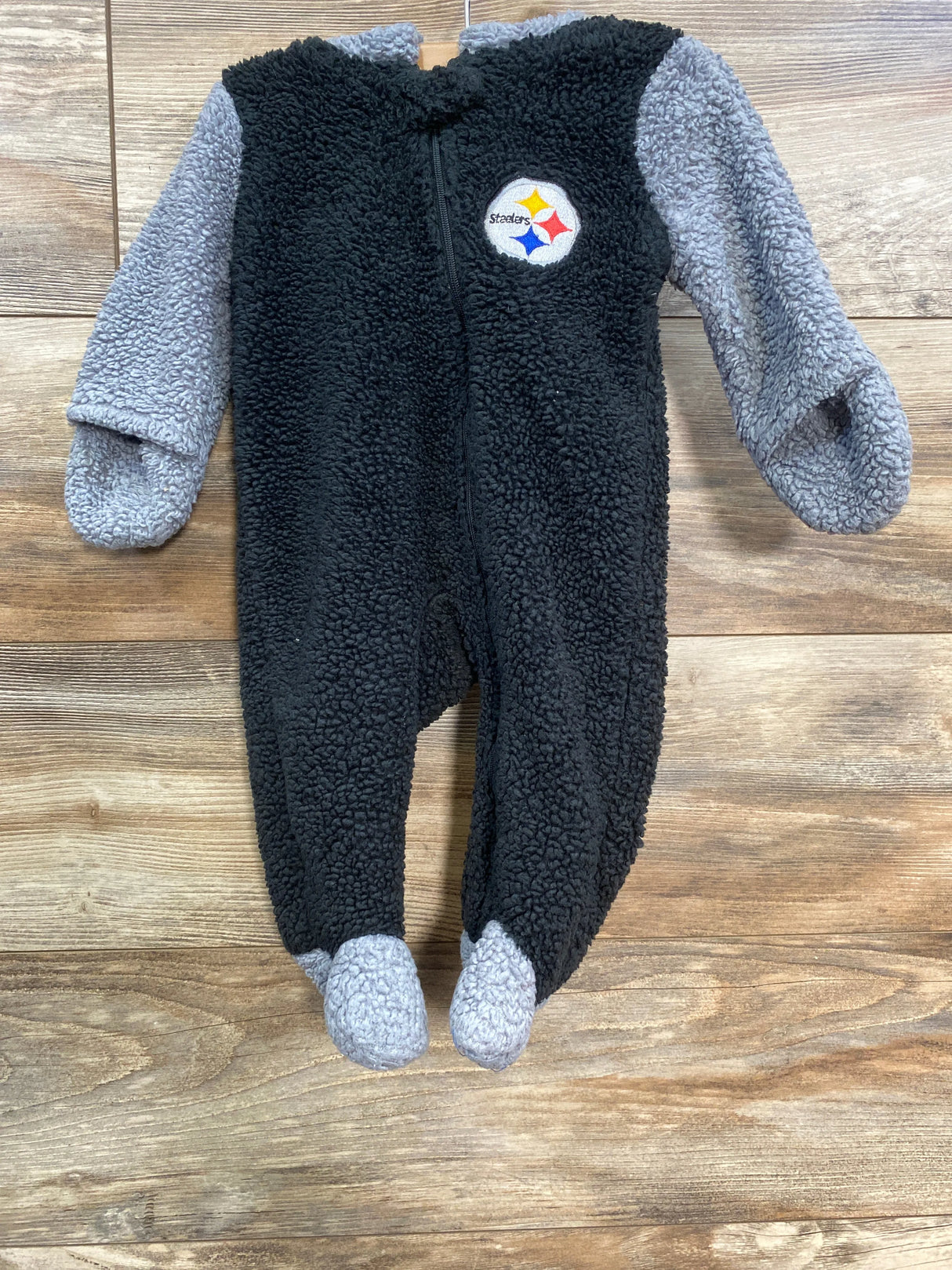 Pittsburgh Steelers Game Nap Teddy Fleece Bunting sz 3-6m