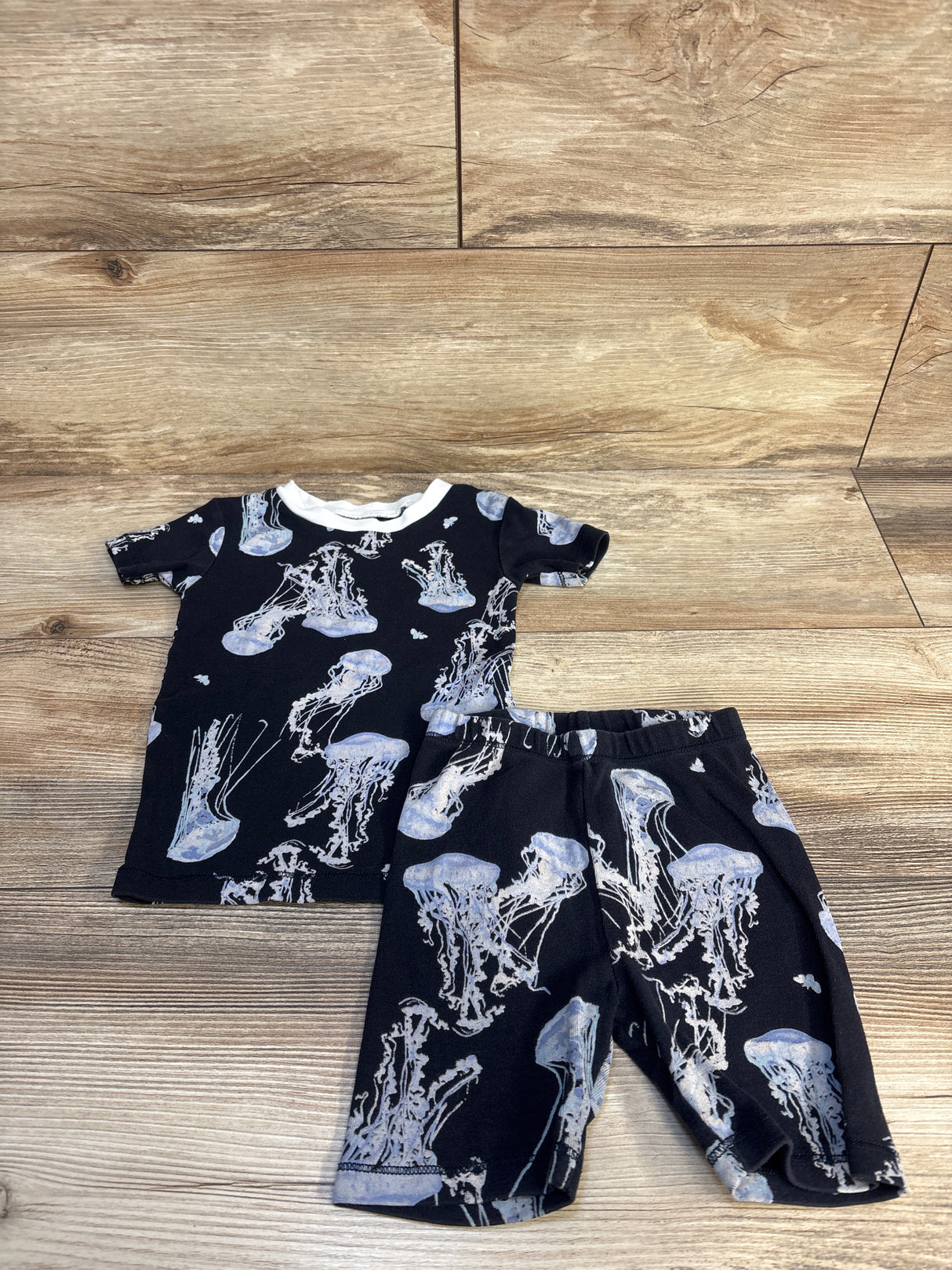 Burt's Bees 2pc Jelly Fish Pajama Set Black sz 2T
