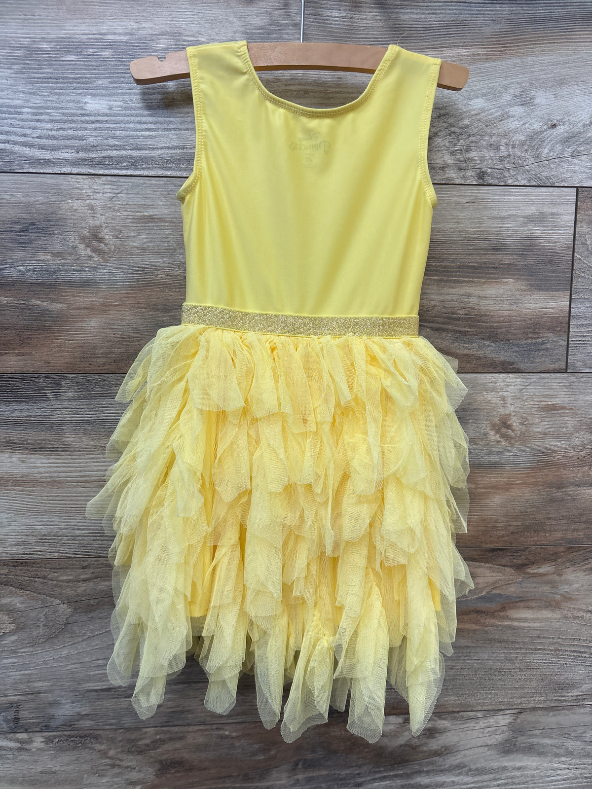 Disney Princess Beauty & The Beast Belle Sleeveless Tulle Dress Yellow sz 4T