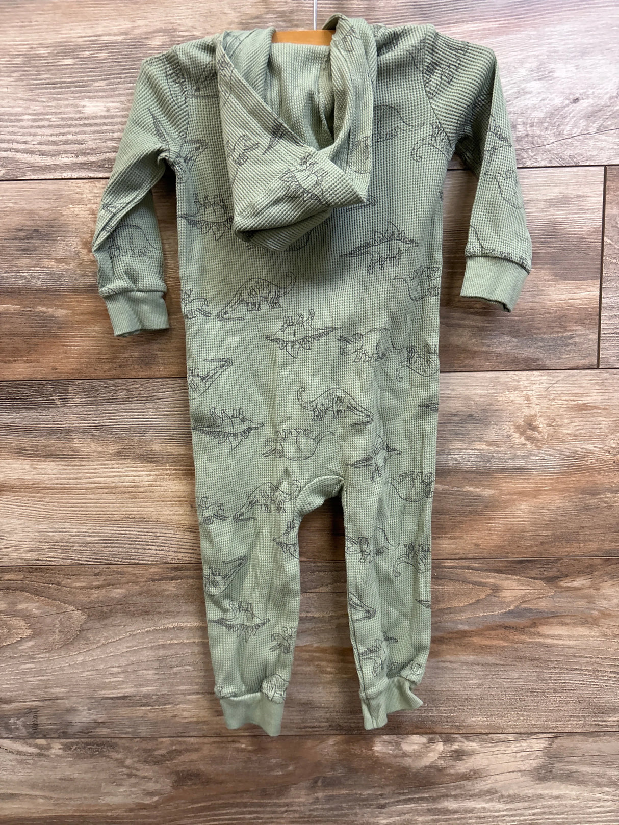 Carter's Waffle Knit Hooded Coverall Green sz 18m
