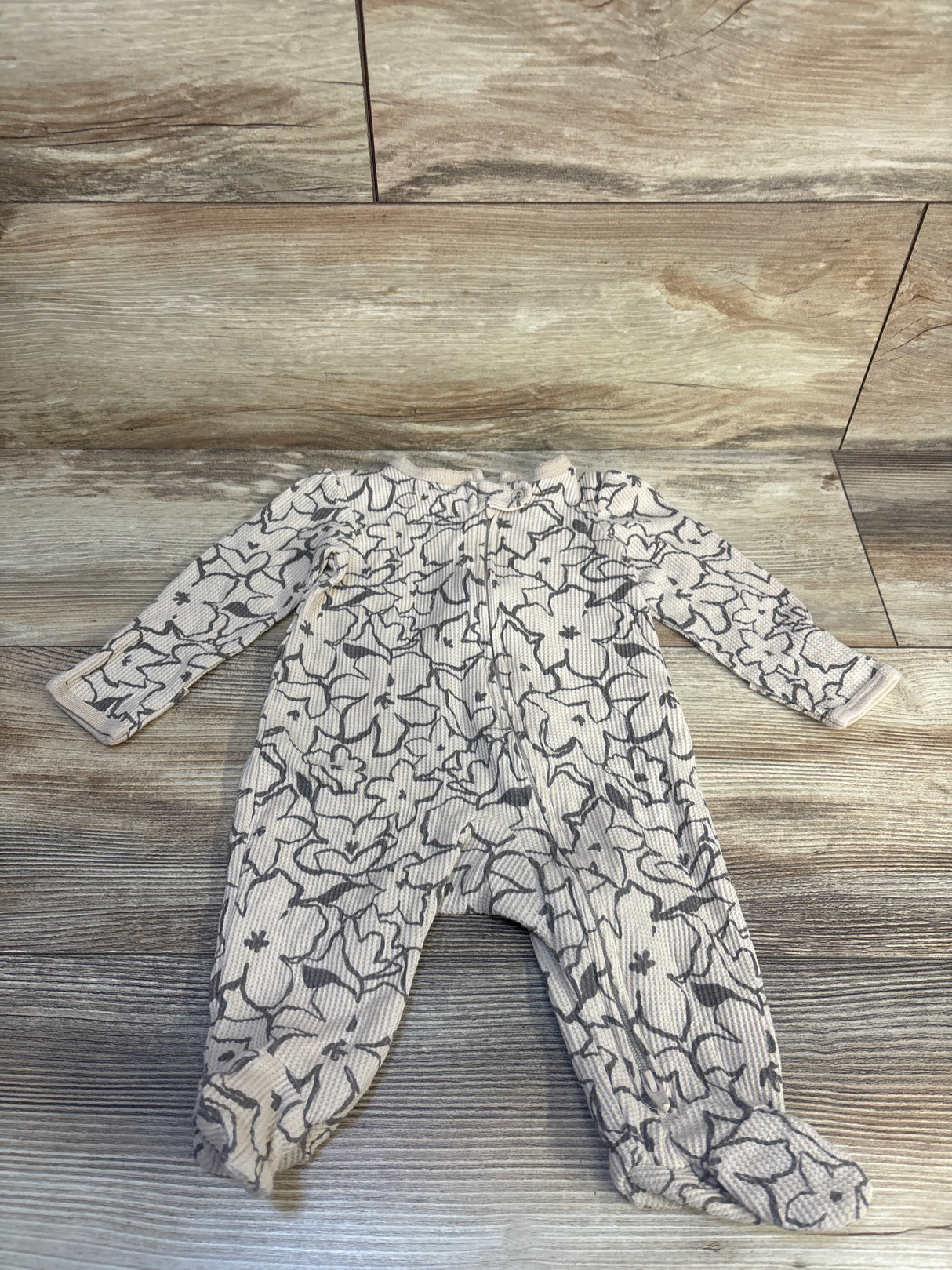 Carter's Floral Waffle Knit Sleeper Beige sz 3m