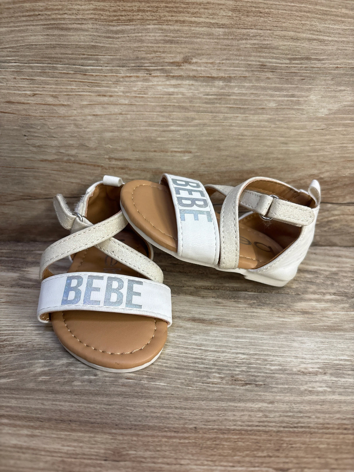 bebe Girls Strappy Sandals White sz 3c - Me n Mommy To Be