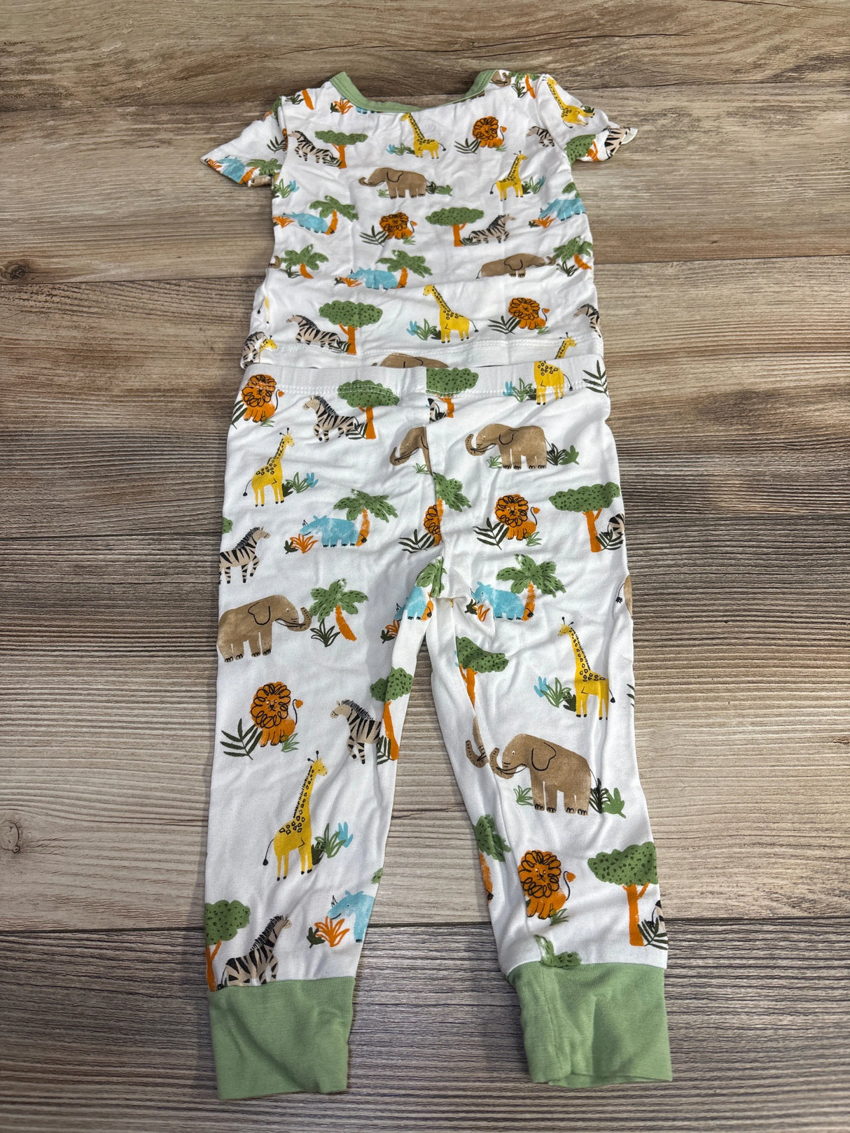 Little Me 2pc Safari Animal Print Pajama Set White sz 12m