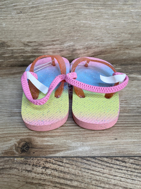 NEW Children's Place Ombre Pink Glitter Flip Flops sz 6-7c - Me n Mommy To Be