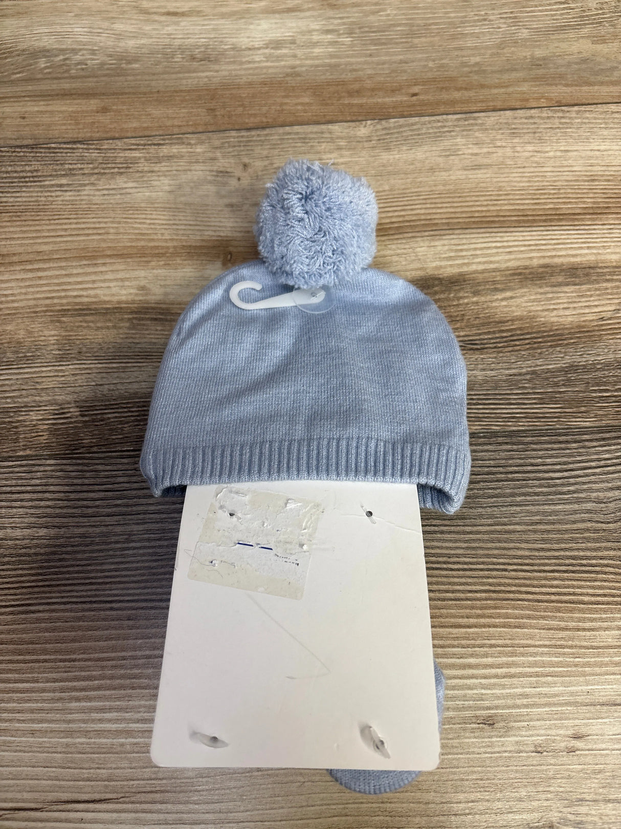 NEW NYGB Two Pom-Pom Hat & Socks 2pc Set Blue sz 0-6m
