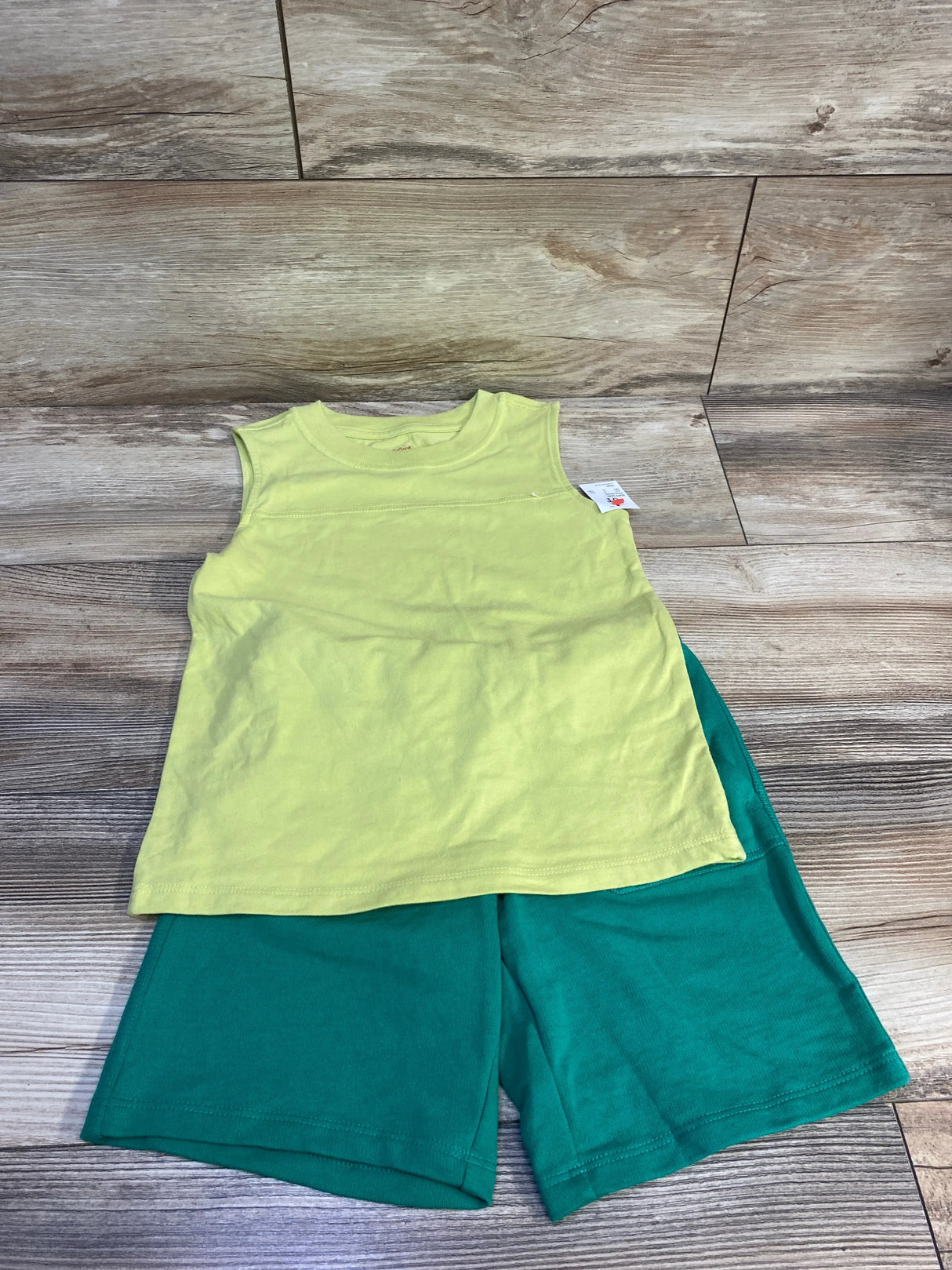 NEW Cat & Jack 2pc Tank Top & Shorts Set Lime Green sz 5T