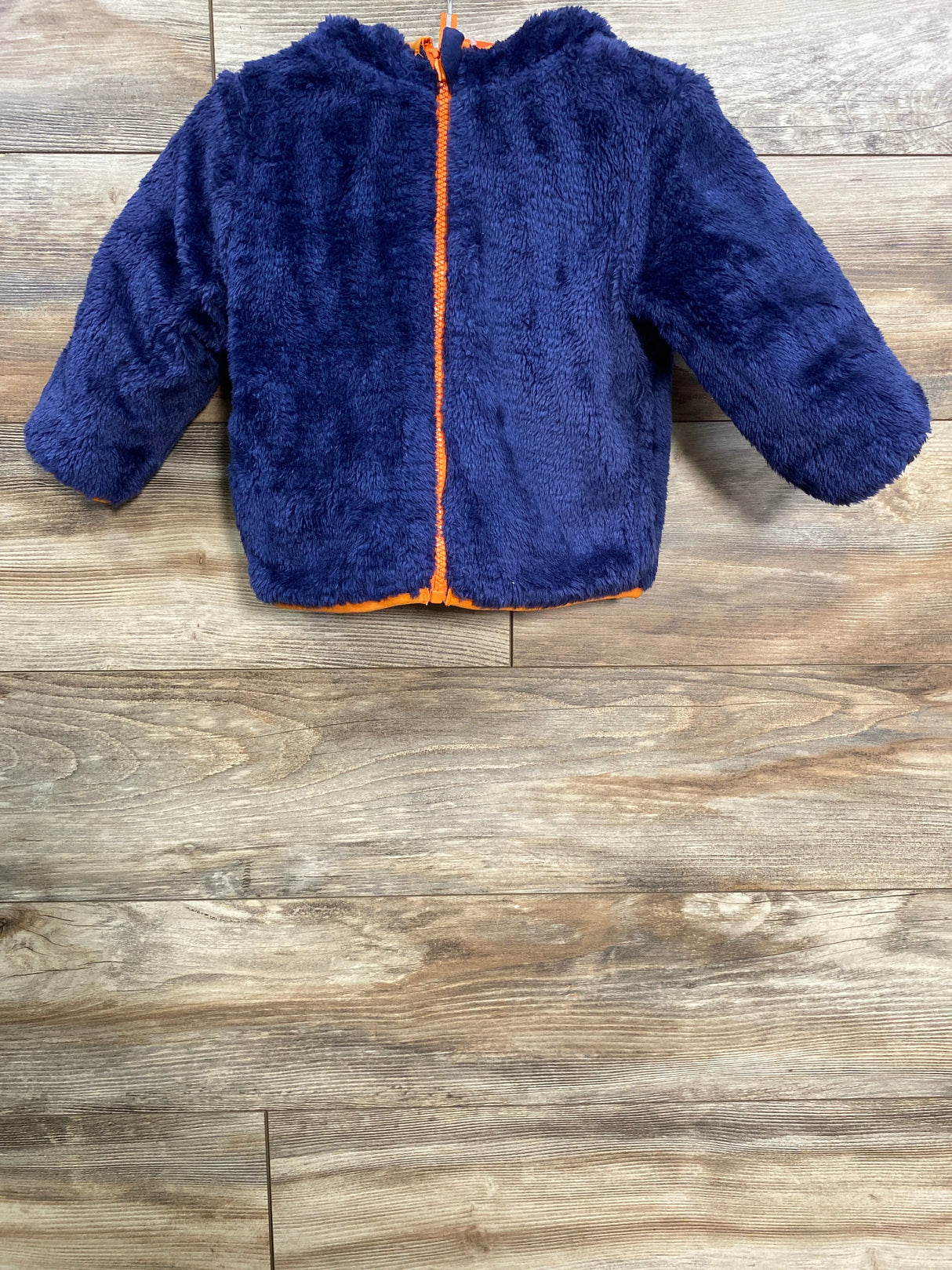 NEW Cat & Jack Reversible Bear Puffer Jacket Navy sz 18m