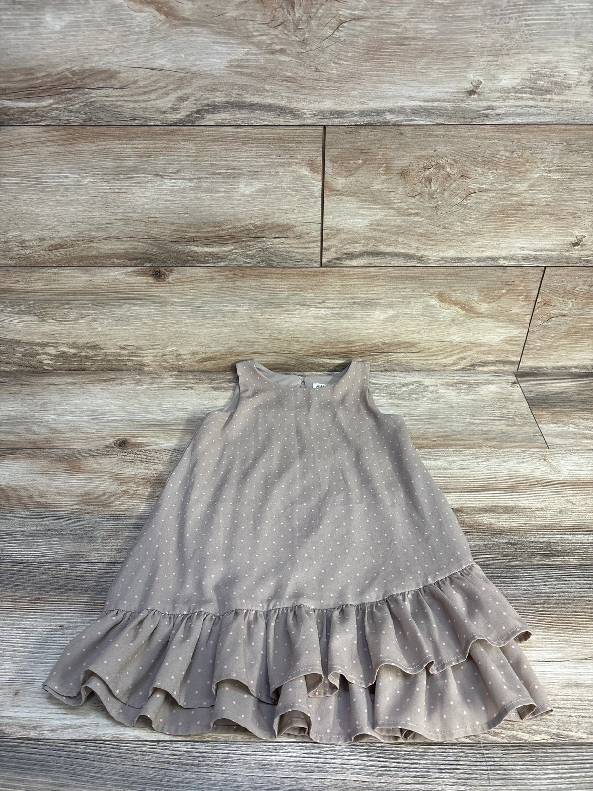 H&M Polka Dot Sleeveless Dress Brown sz 4-5T