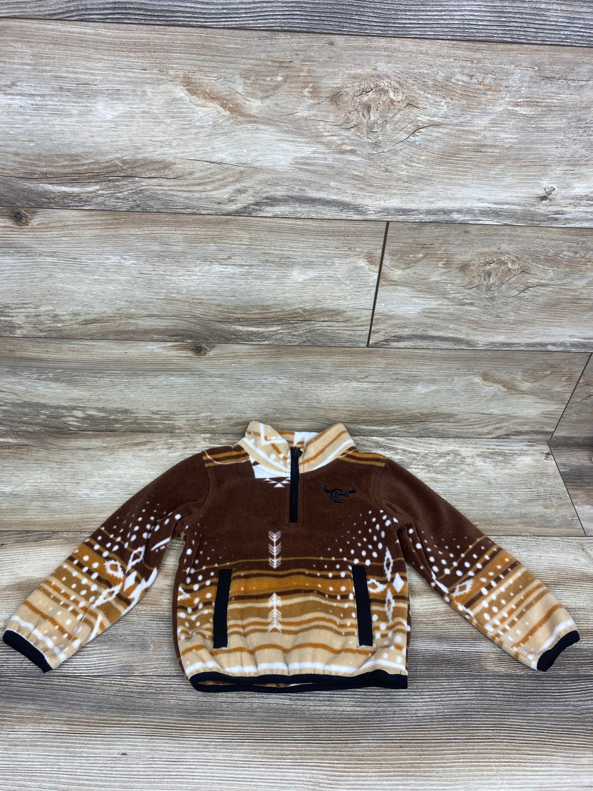 Cowboy Hardware Aztec Grande Polar Fleece Cadet Brown sz 2T