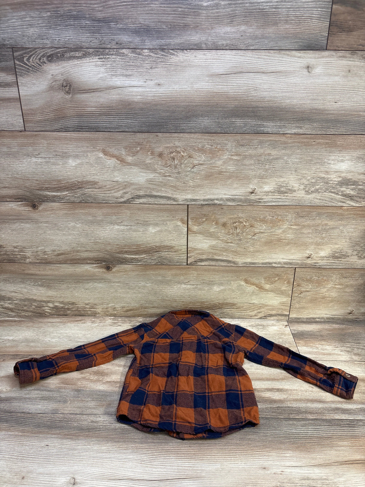 Jumping Beans Button-Up Flannel Orange sz 4T