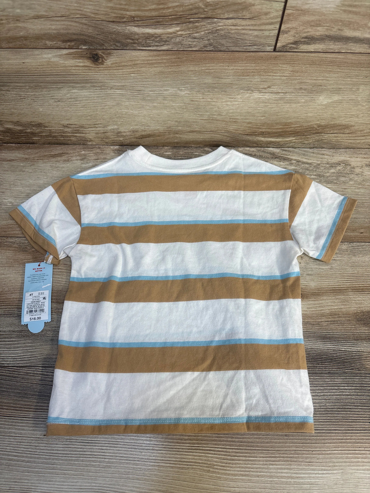 NEW Cat & Jack Striped Shirt White sz 4T