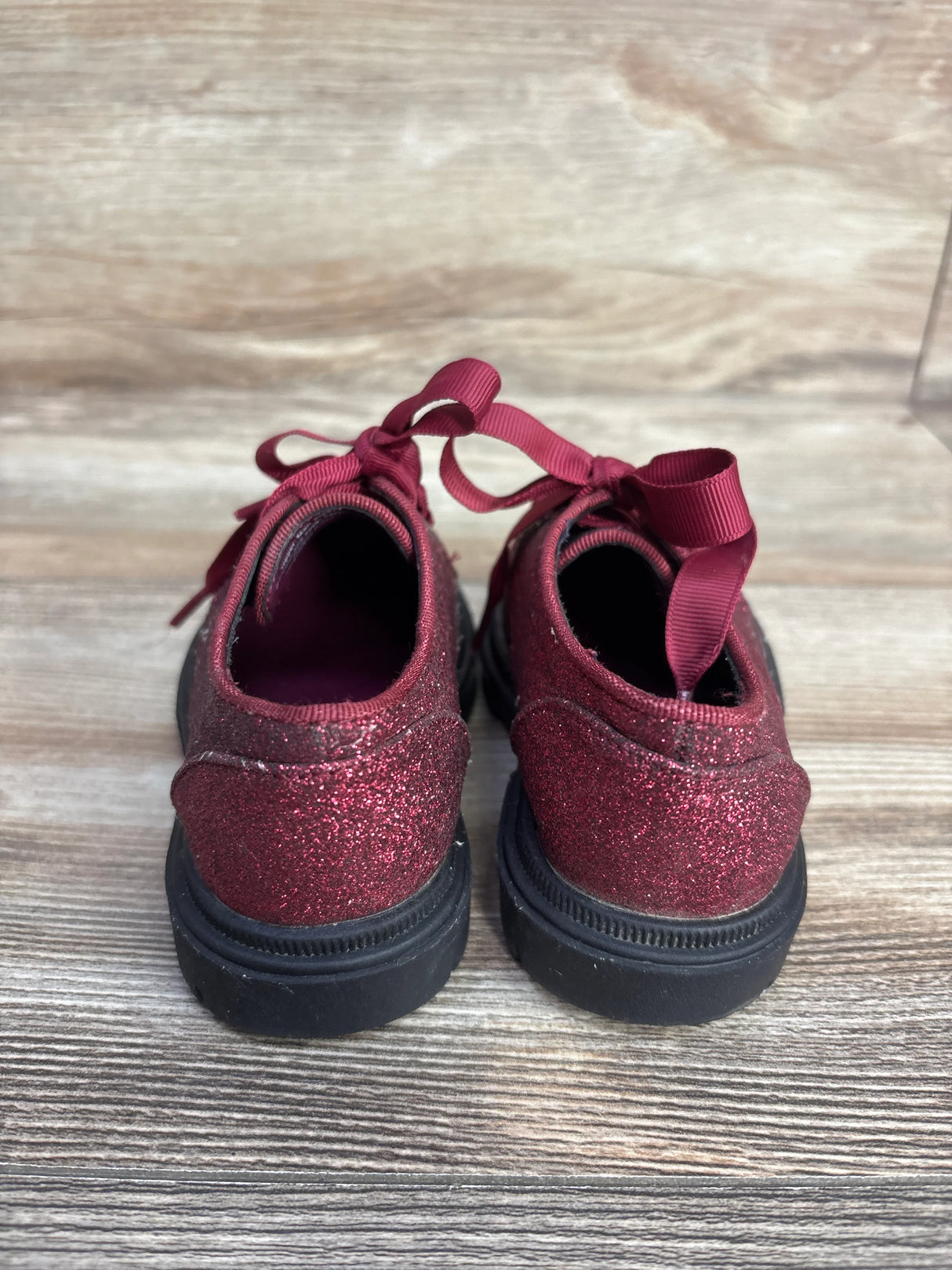 Cat & Jack Phoebe Oxford Shoes Red Glitter sz 6c