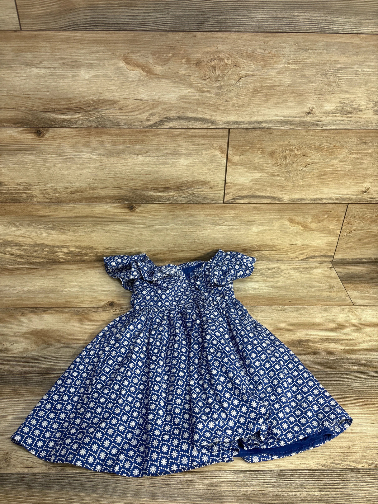 Btween Floral Ruffle Dress Blue sz 5T