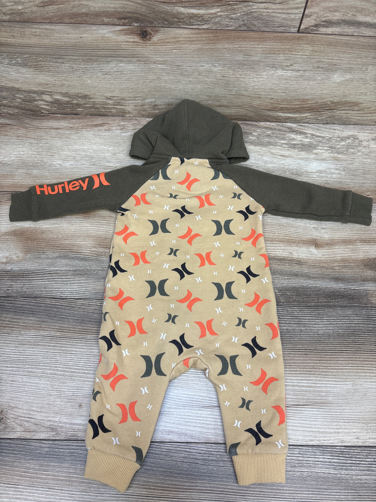 Hurley Hooded Coverall Green sz 6m
