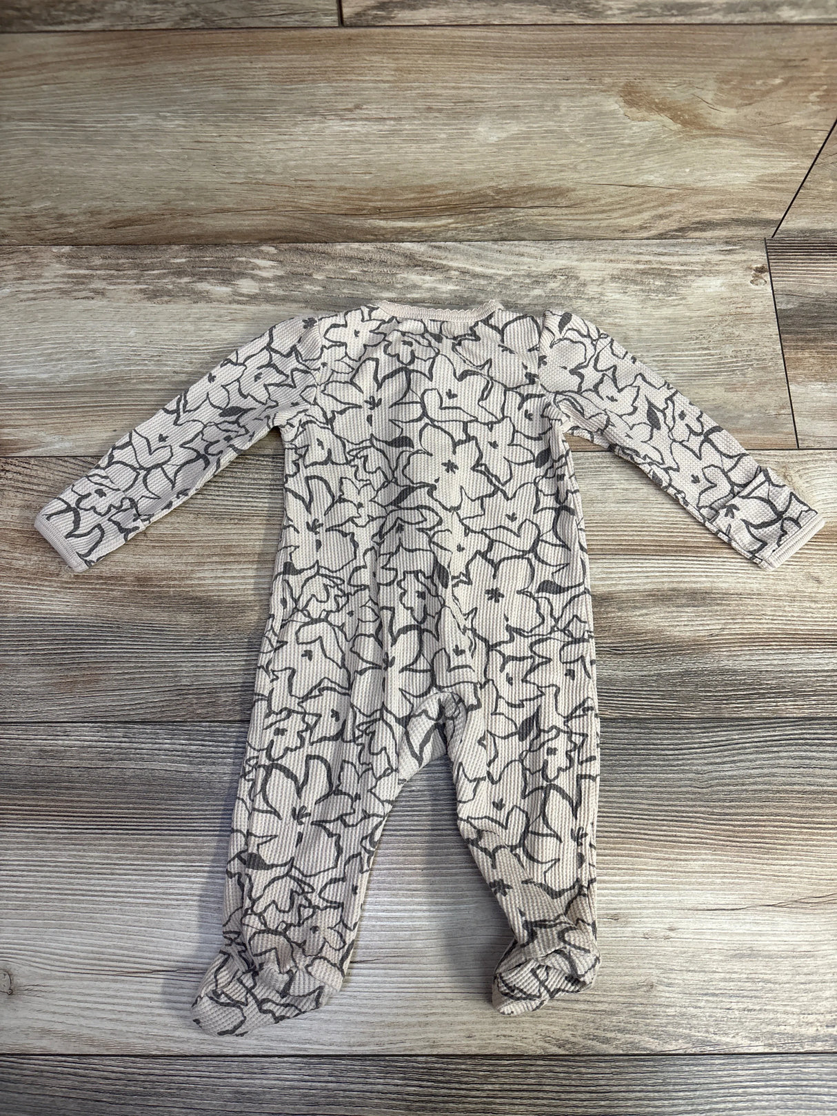 Carter's Floral Waffle Knit Sleeper Tan sz 3m