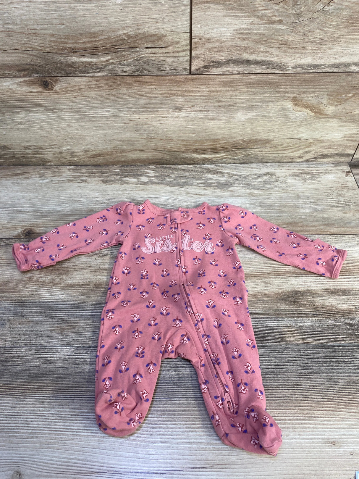 Carter's Little Sister Floral Sleeper Pink sz Newborn