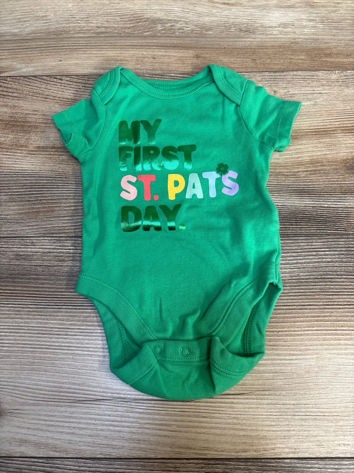 Old Navy My First St Patrick's Day Bodysuit Green sz 0-3m