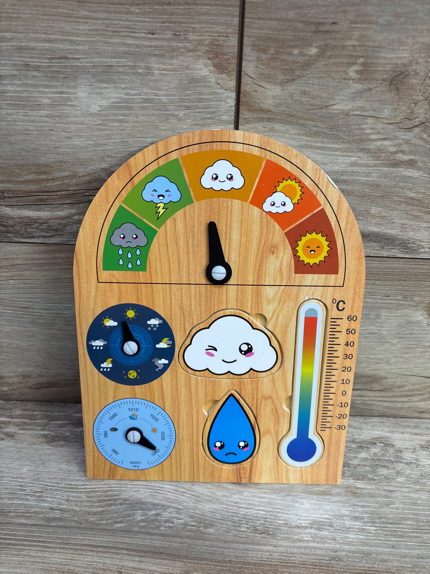 Be Amazing! Toys Wooden Weather Station Puzzle Board
