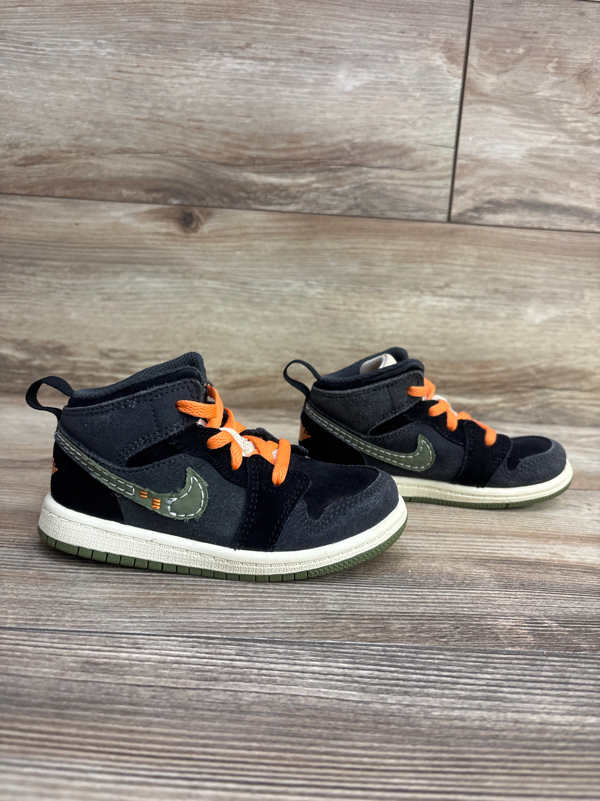 Air Jordan 1 Mid SE Craft TD 'Anthracite Light Olive' Sneakers sz 9c