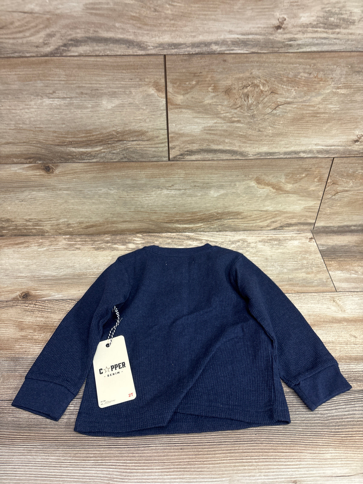 NEW Copper Denim Waffle Knit Thermal Shirt Navy sz 2T