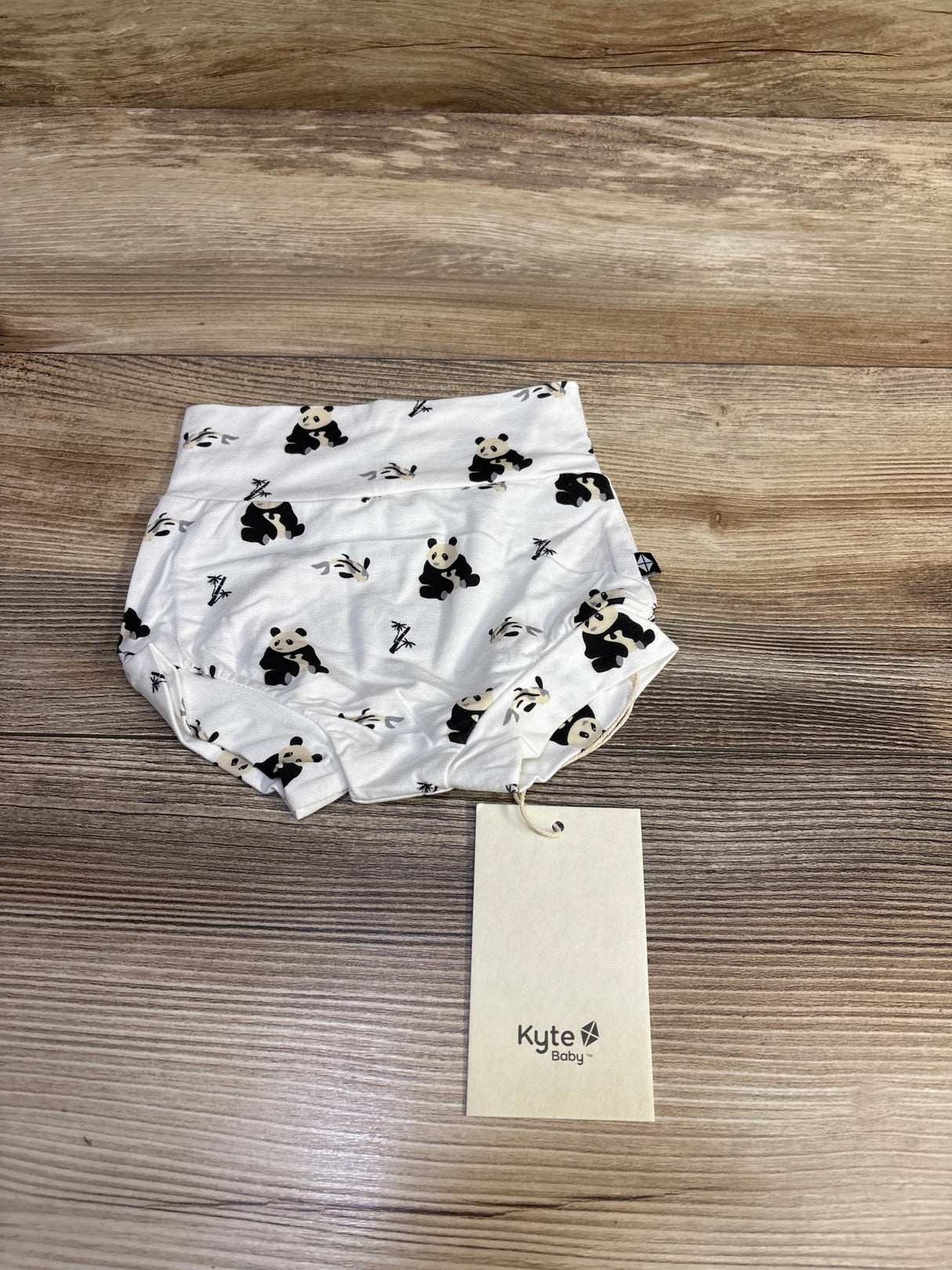 NEW Kyte Baby Panda Bear Bamboo Bummie White sz 3-6m