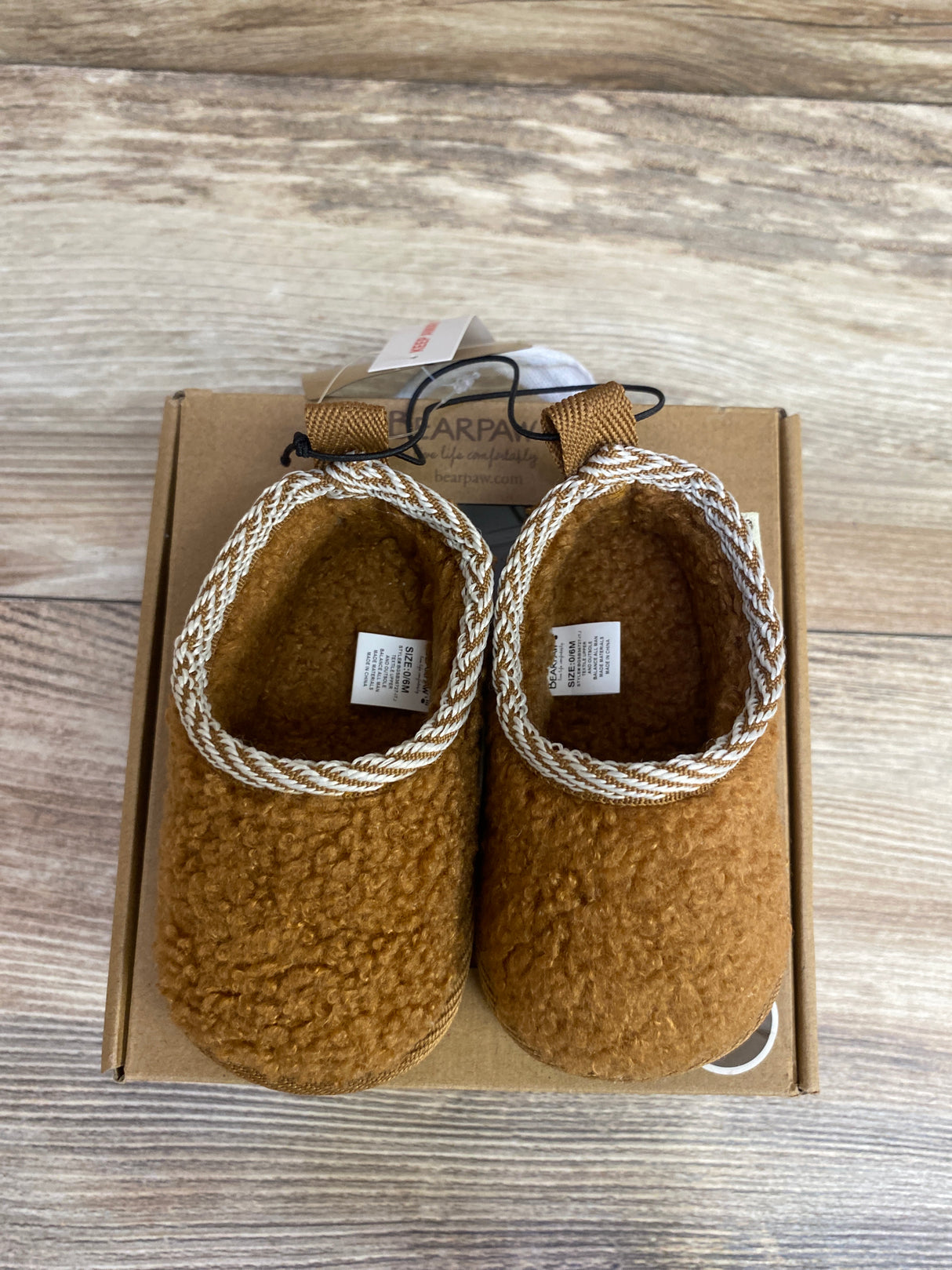 NEW Bearpaw Stepping Stones Slippers Chestnut sz 1/2c