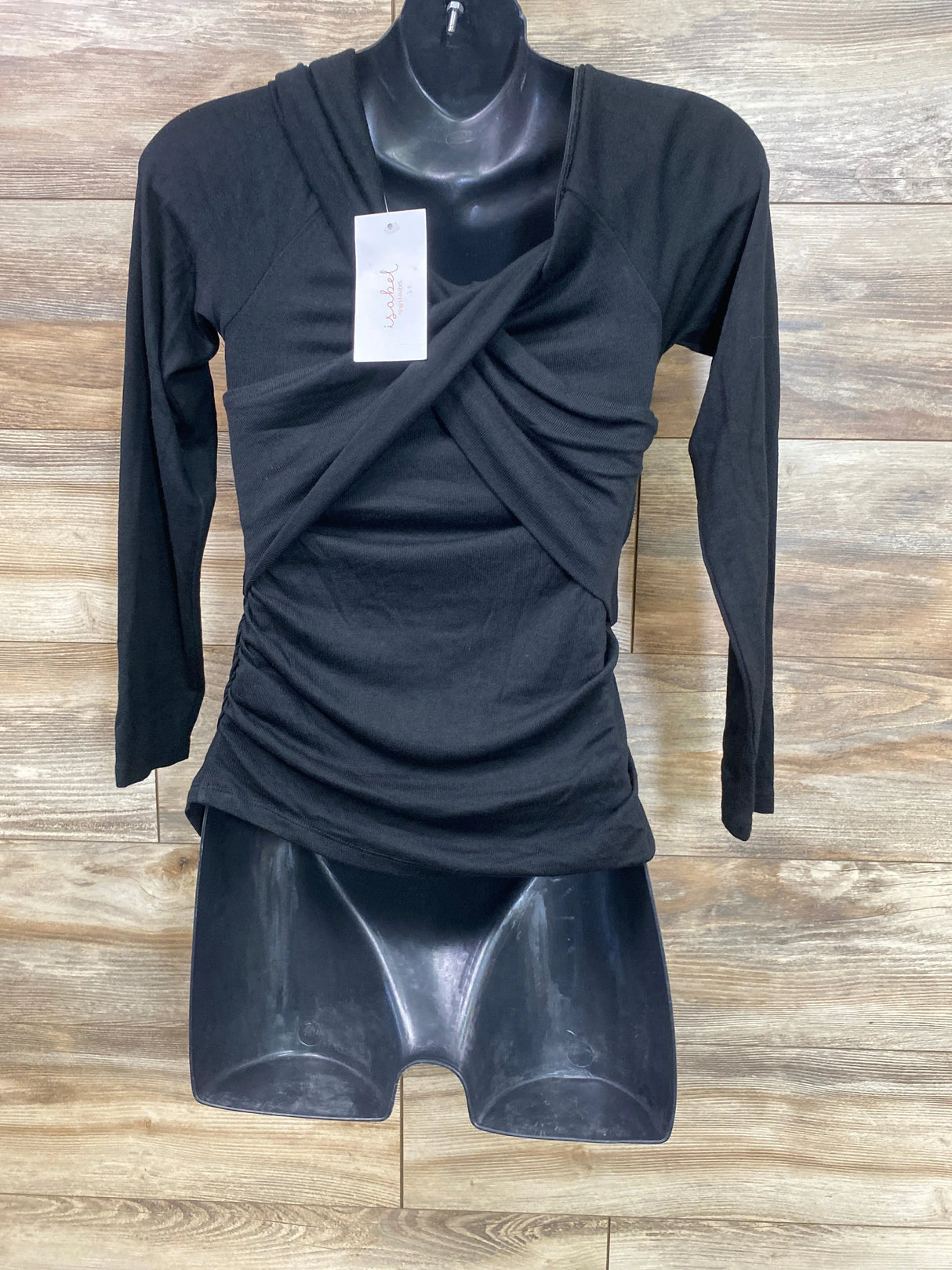 NEW Isabel Maternity Cross Front Top Black sz XS - Me n Mommy To Be