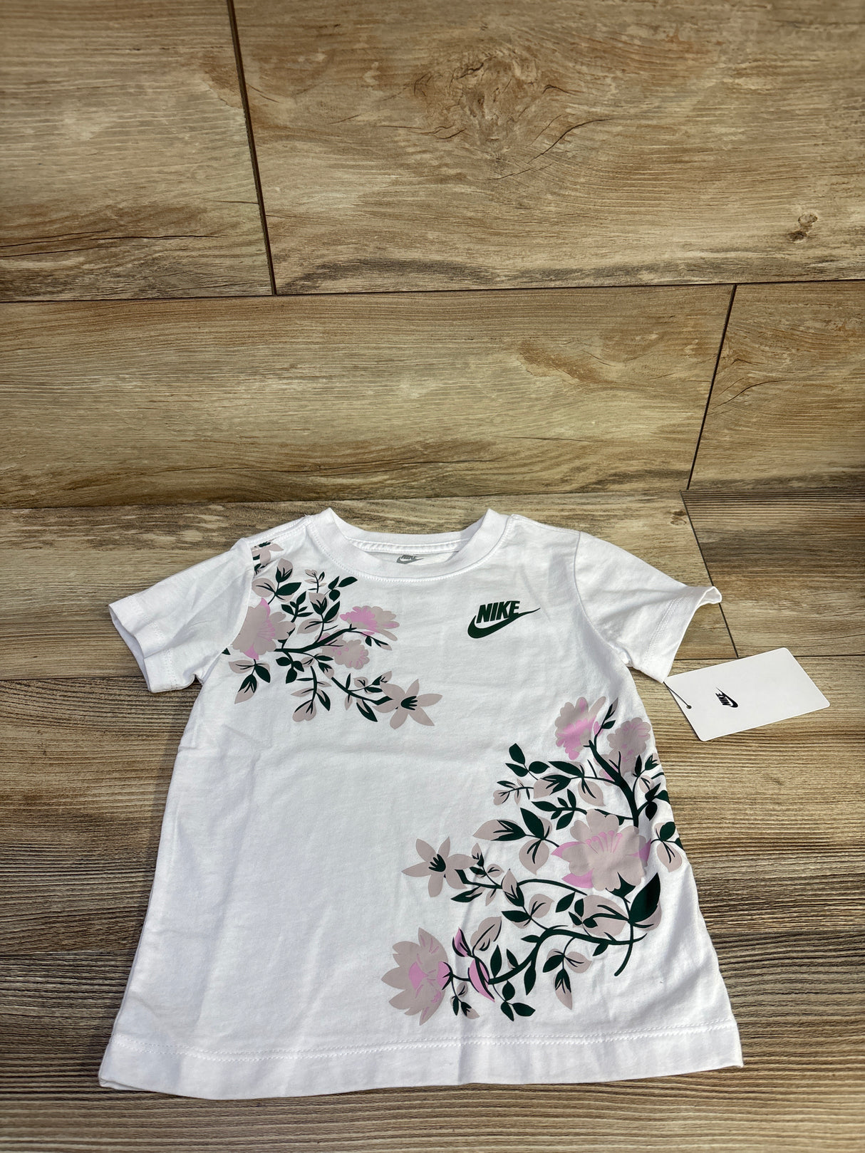 NEW Nike Floral Shirt White sz 4T