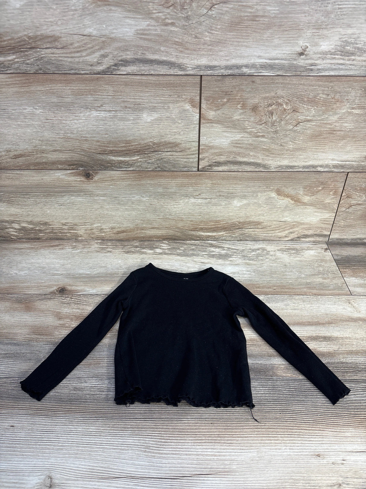 H&M Long Sleeve Ribbed Shirt Black sz 2T