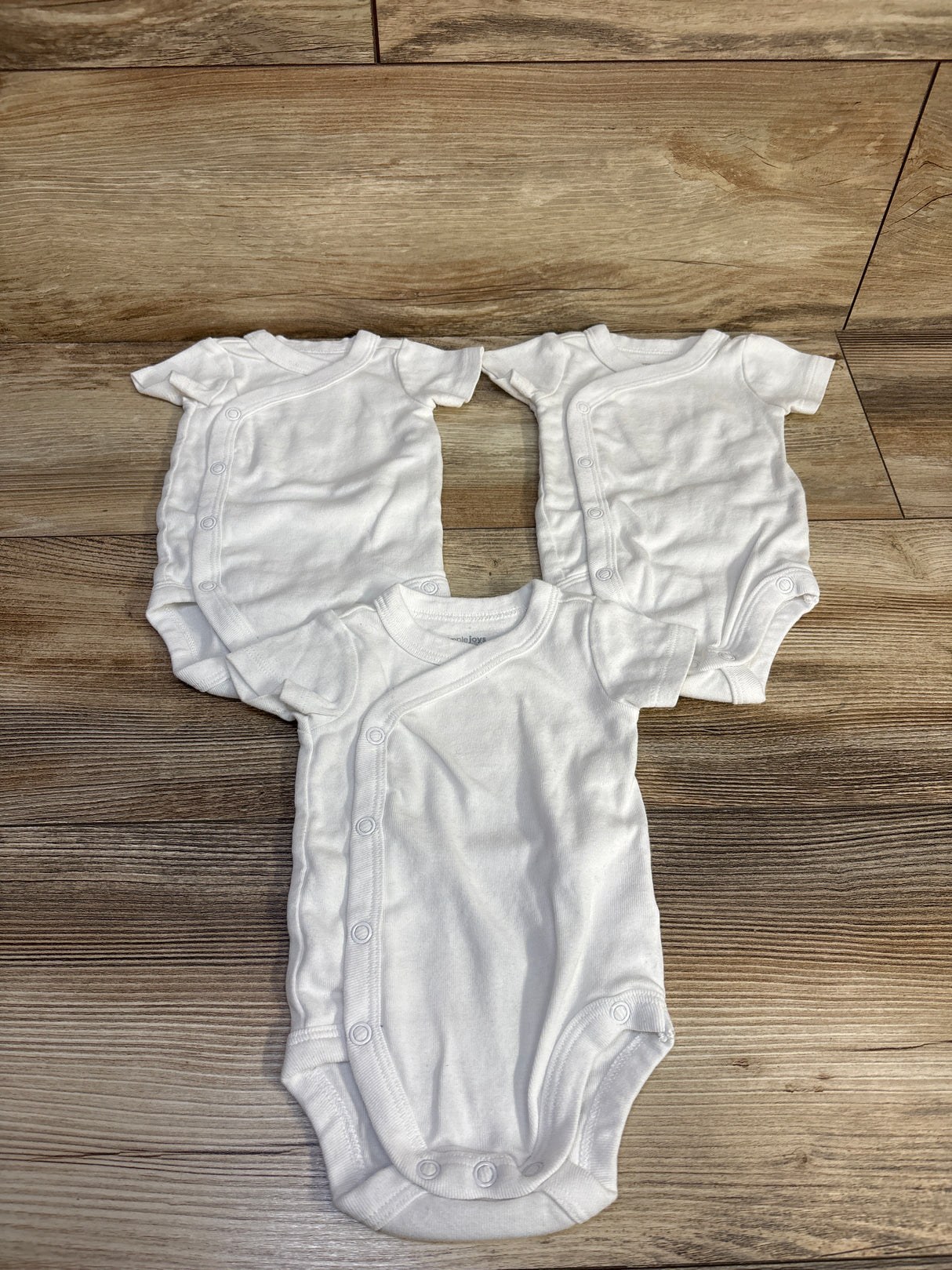 Simple Joys 3pk Kimono Bodysuit Set White sz Newborn